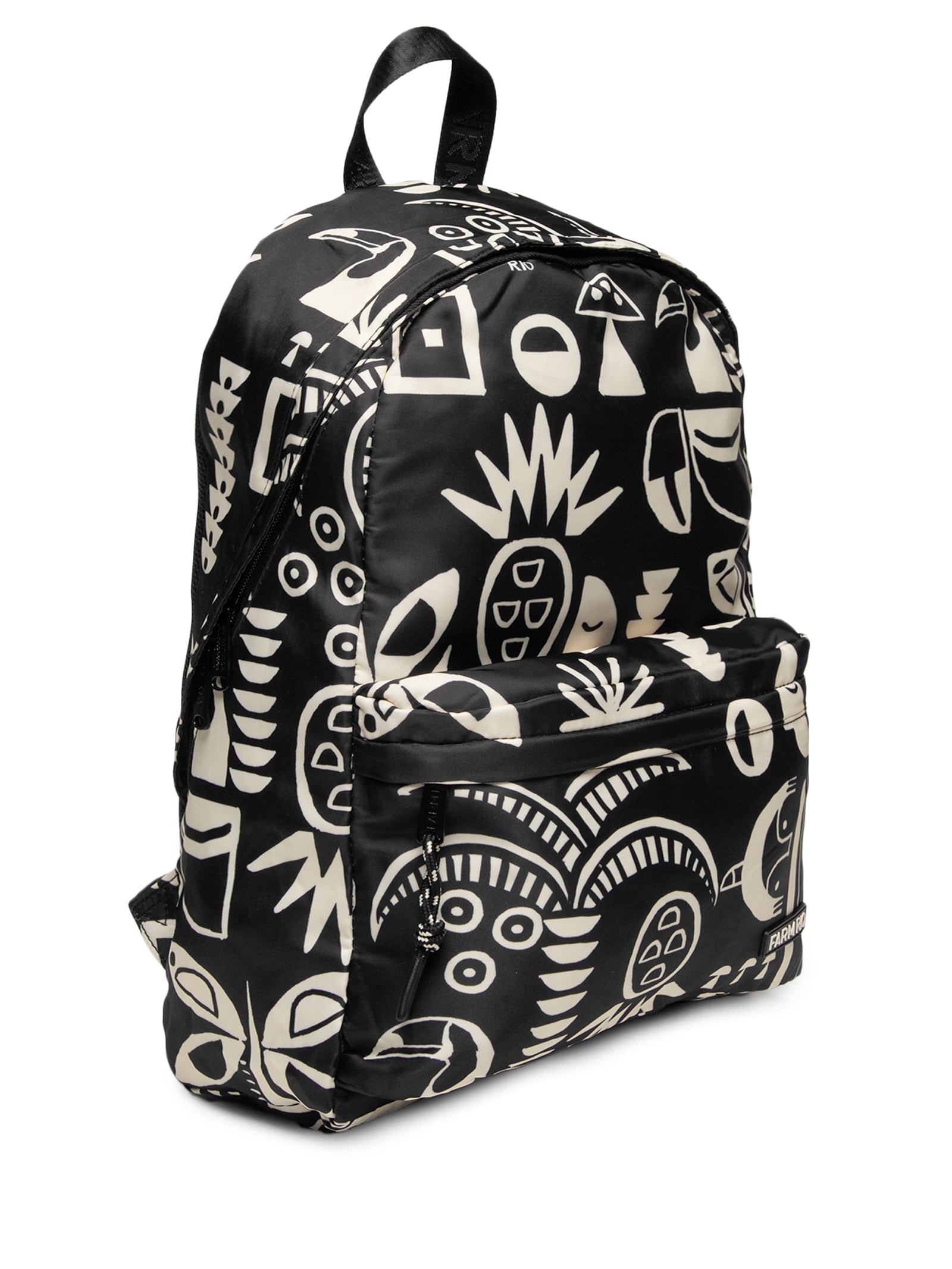 Mochila Feminina Xodó Lenço Tropicano Preto Farm Etc