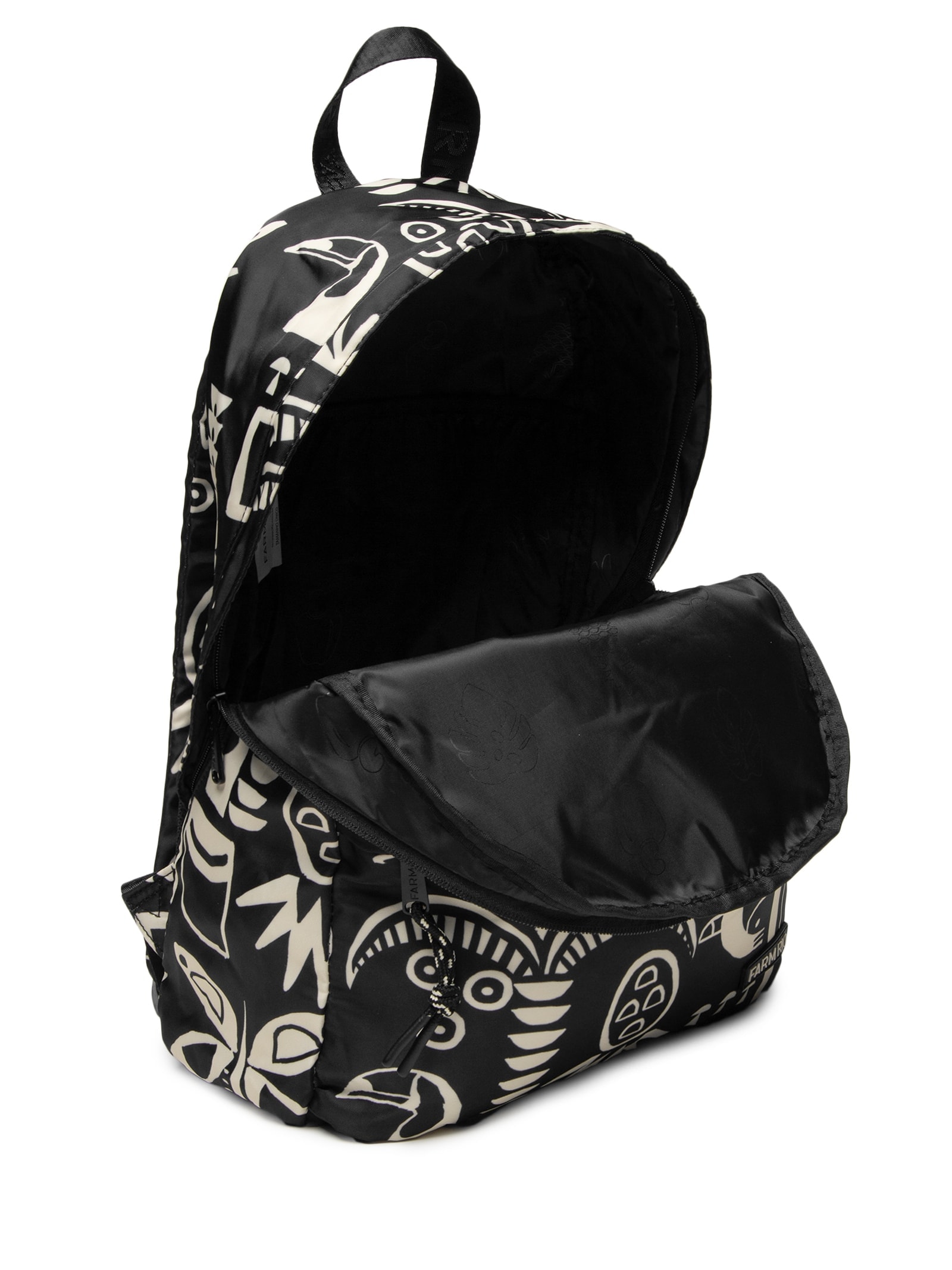 Farm Etc - Mochila Feminina Xodó Lenço Tropicano - Preto