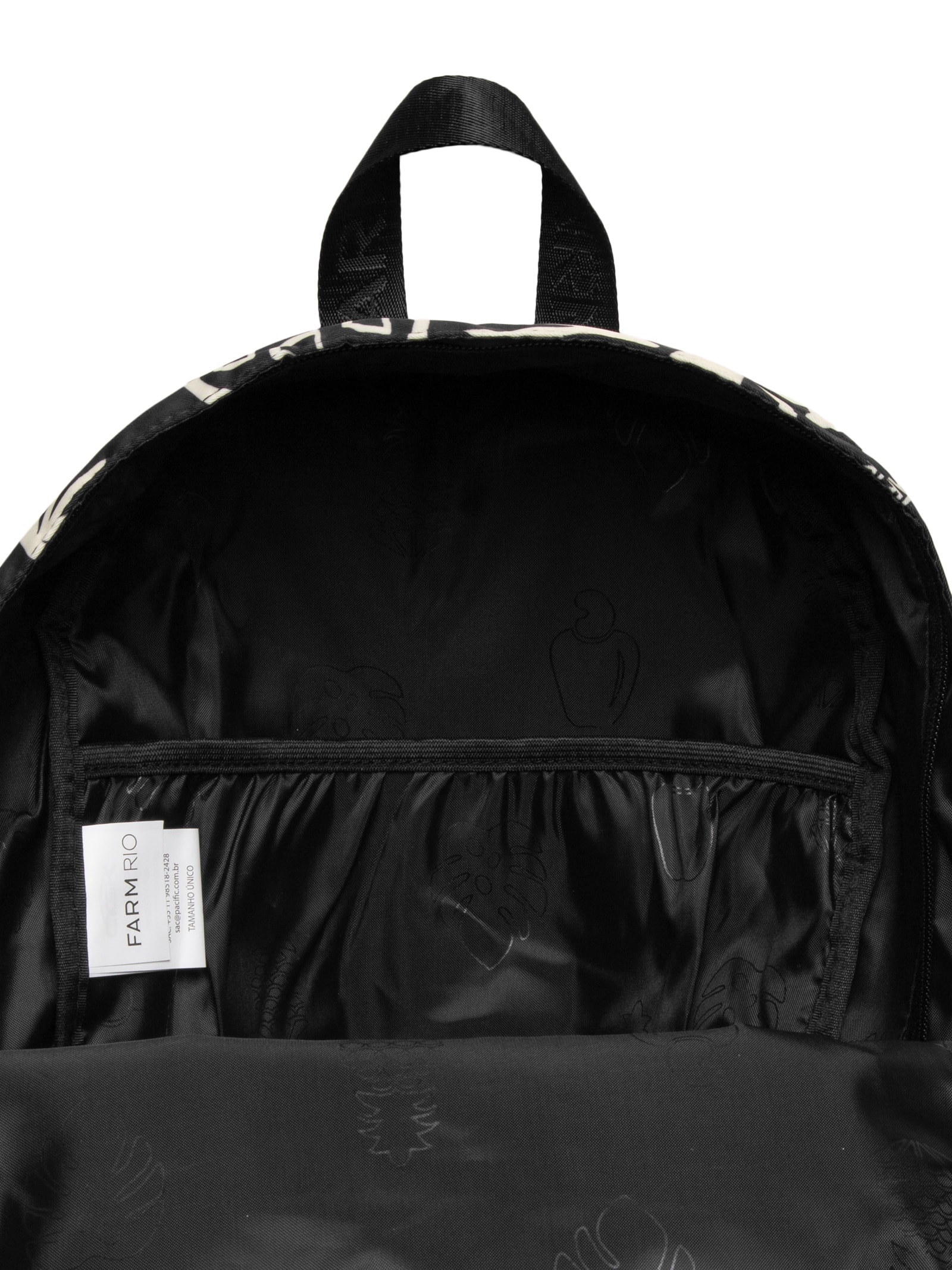 Mochila Feminina Xodó Lenço Tropicano Preto Farm Etc