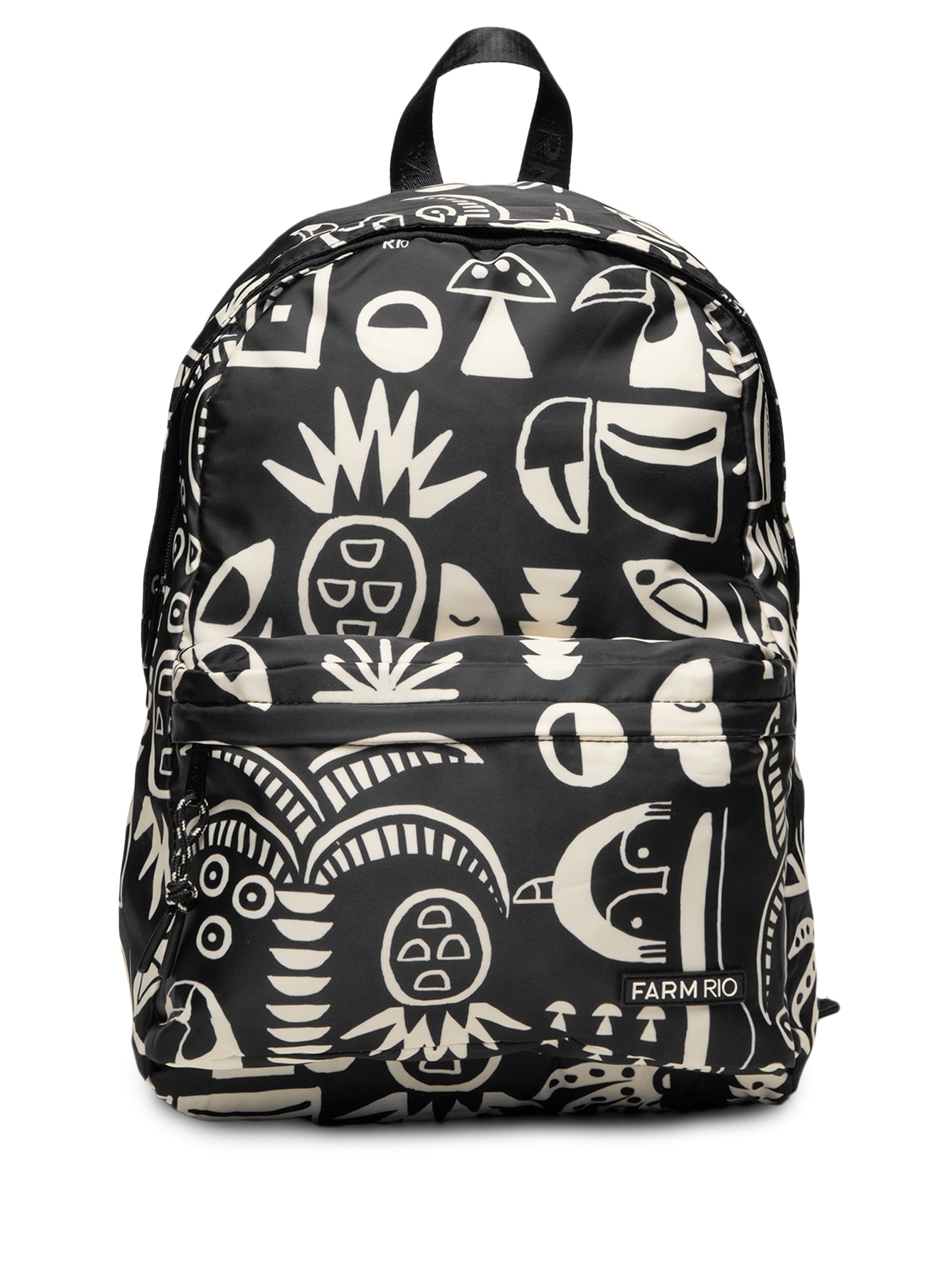 Farm Etc - Mochila Feminina Xodó Lenço Tropicano - Preto