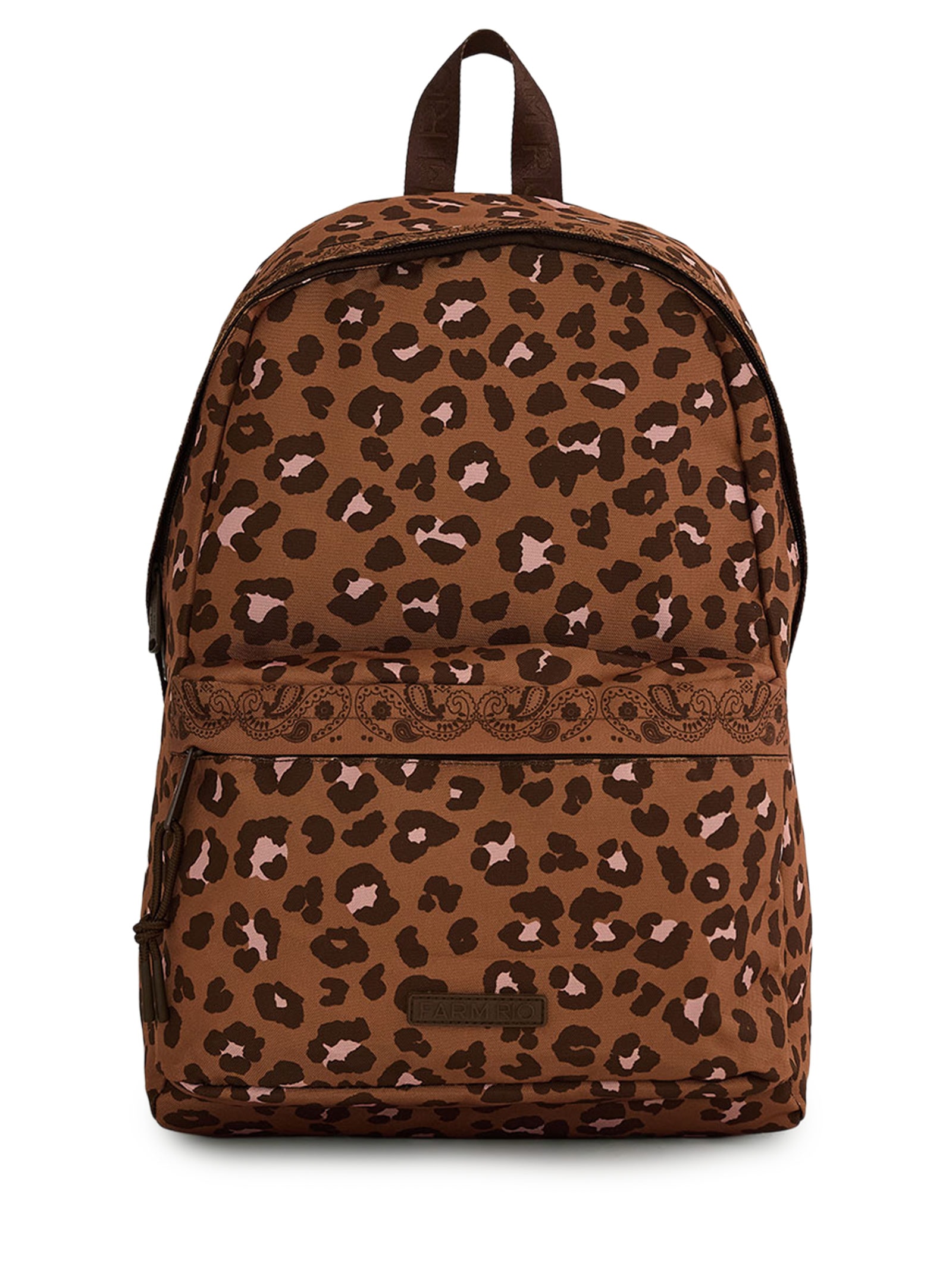 Mochila Feminina  Xodó Onça Bandana Caramelo Animal Print Farm Etc