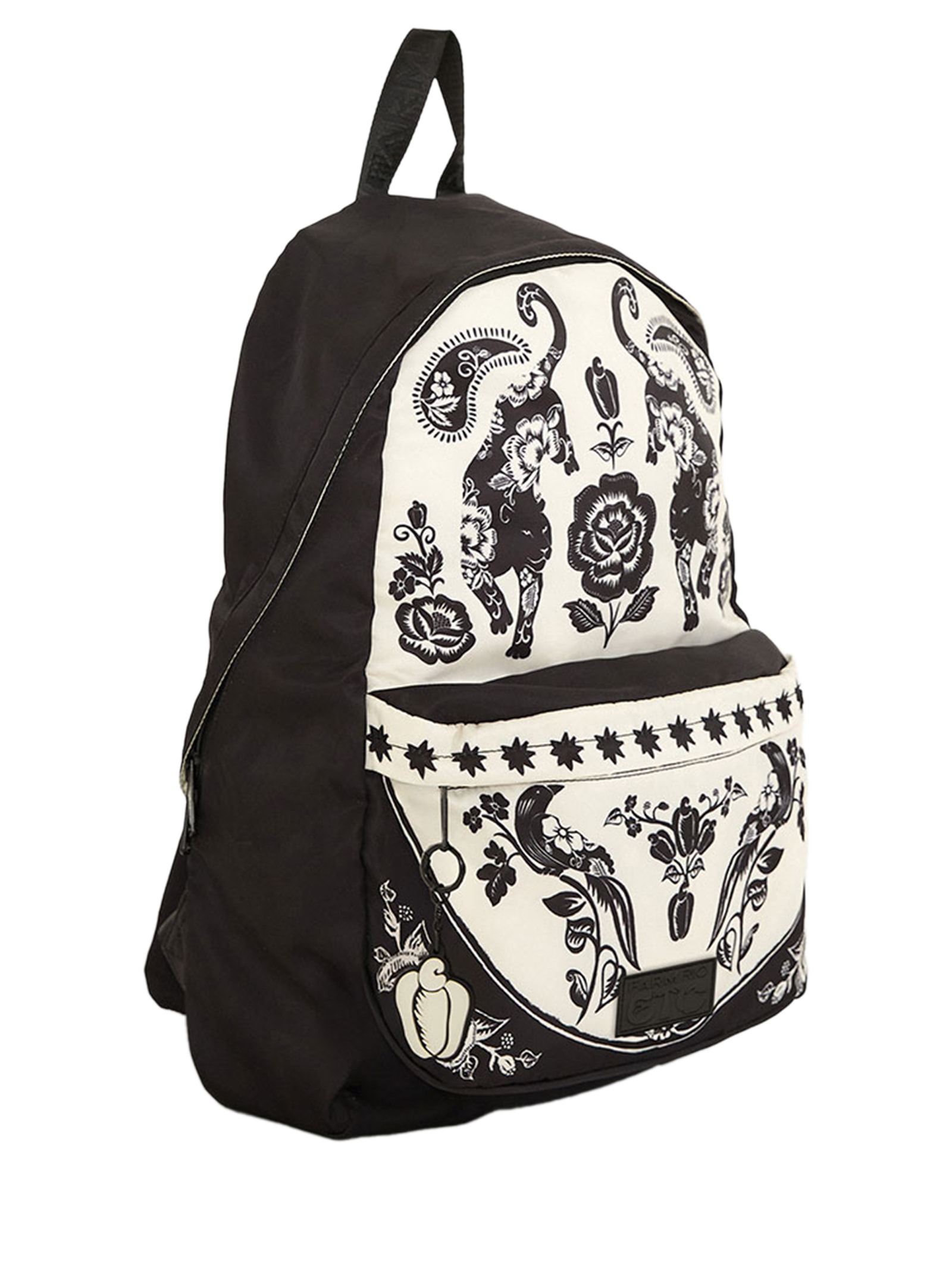 Mochila Feminina Xodó Onça Romântica Preto Farm Etc