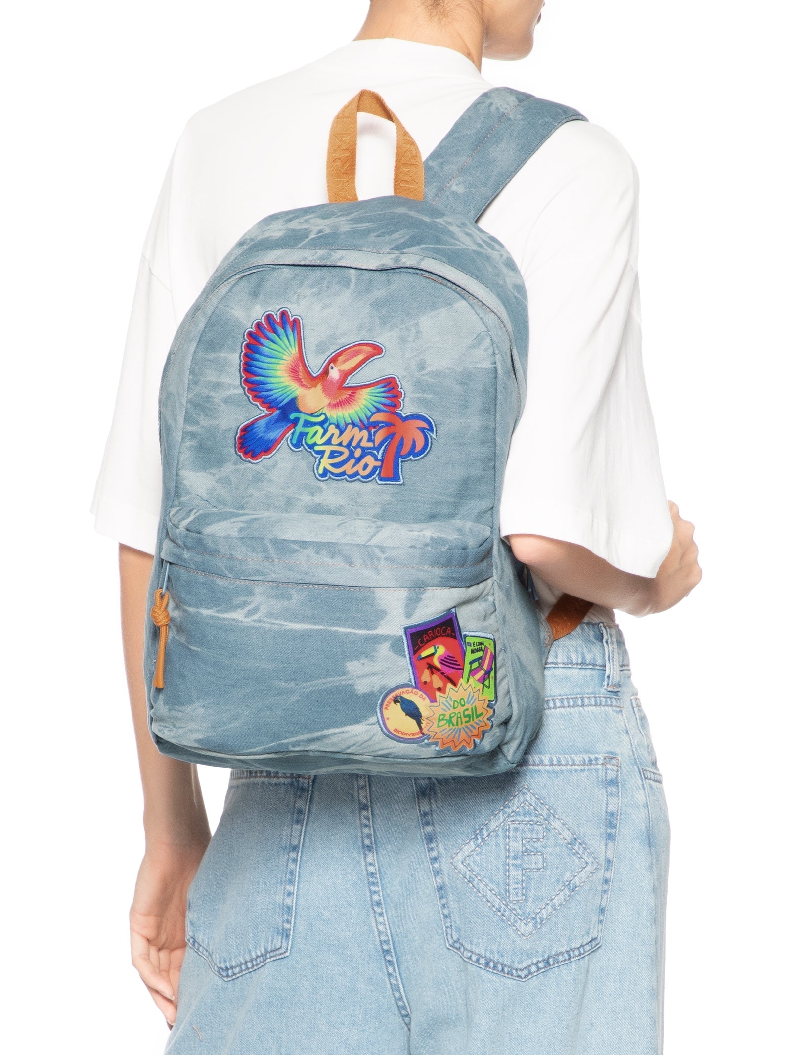 Mochila Feminina Xodó Patch Rio Azul Farm Etc