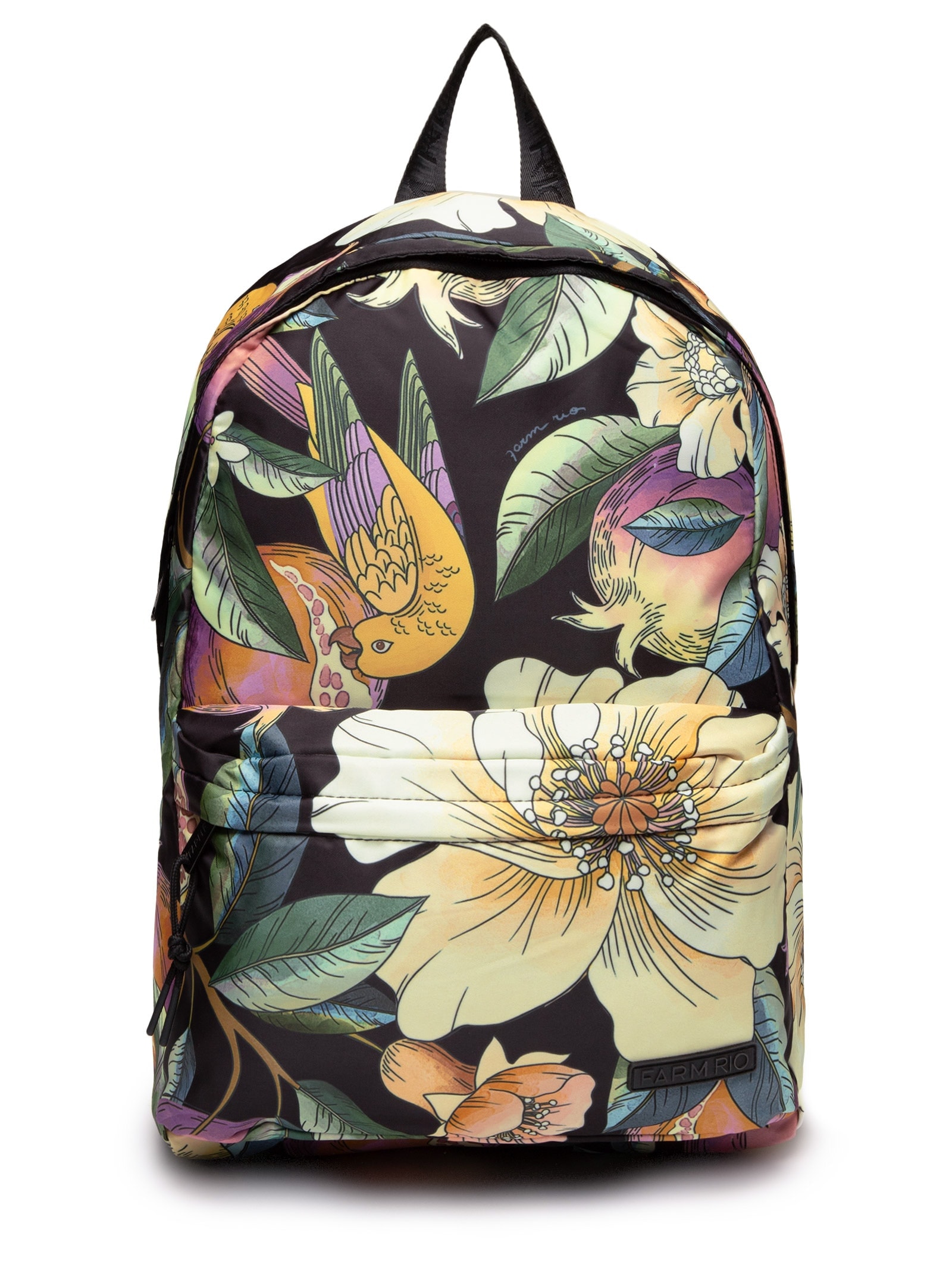 Mochila Feminina Xodó Romance Em Flor Preto Farm Etc