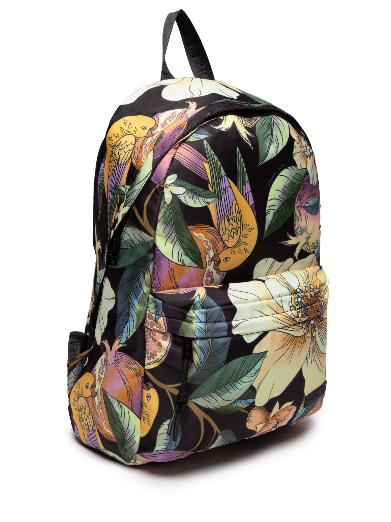Mochila Feminina Xodó Romance Em Flor Preto Farm Etc