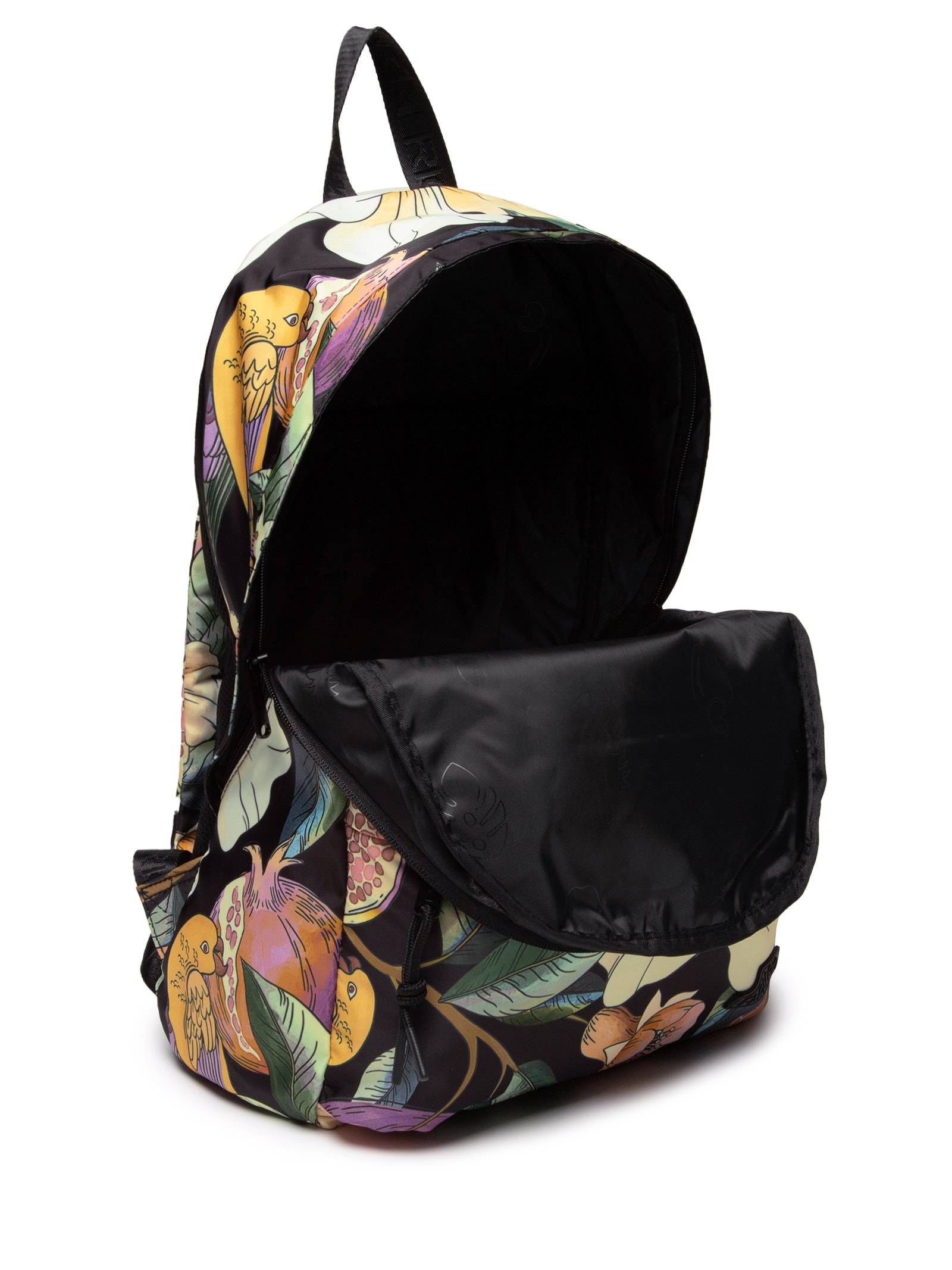 Mochila Feminina Xodó Romance Em Flor Preto Farm Etc