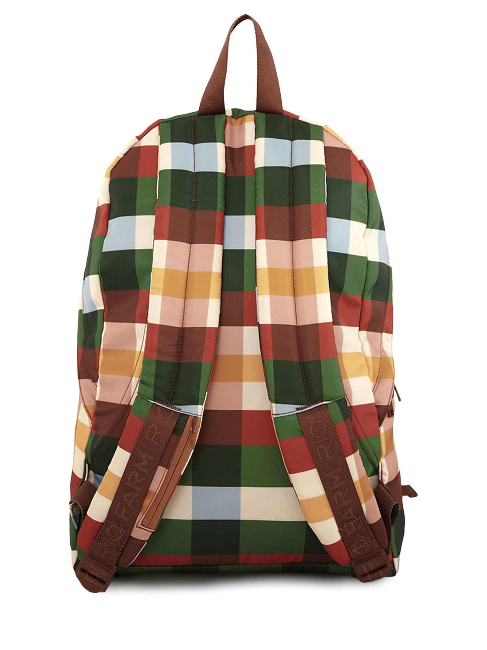 Mochila Feminina Xodo Xadrez Multi Marrom Farm Etc