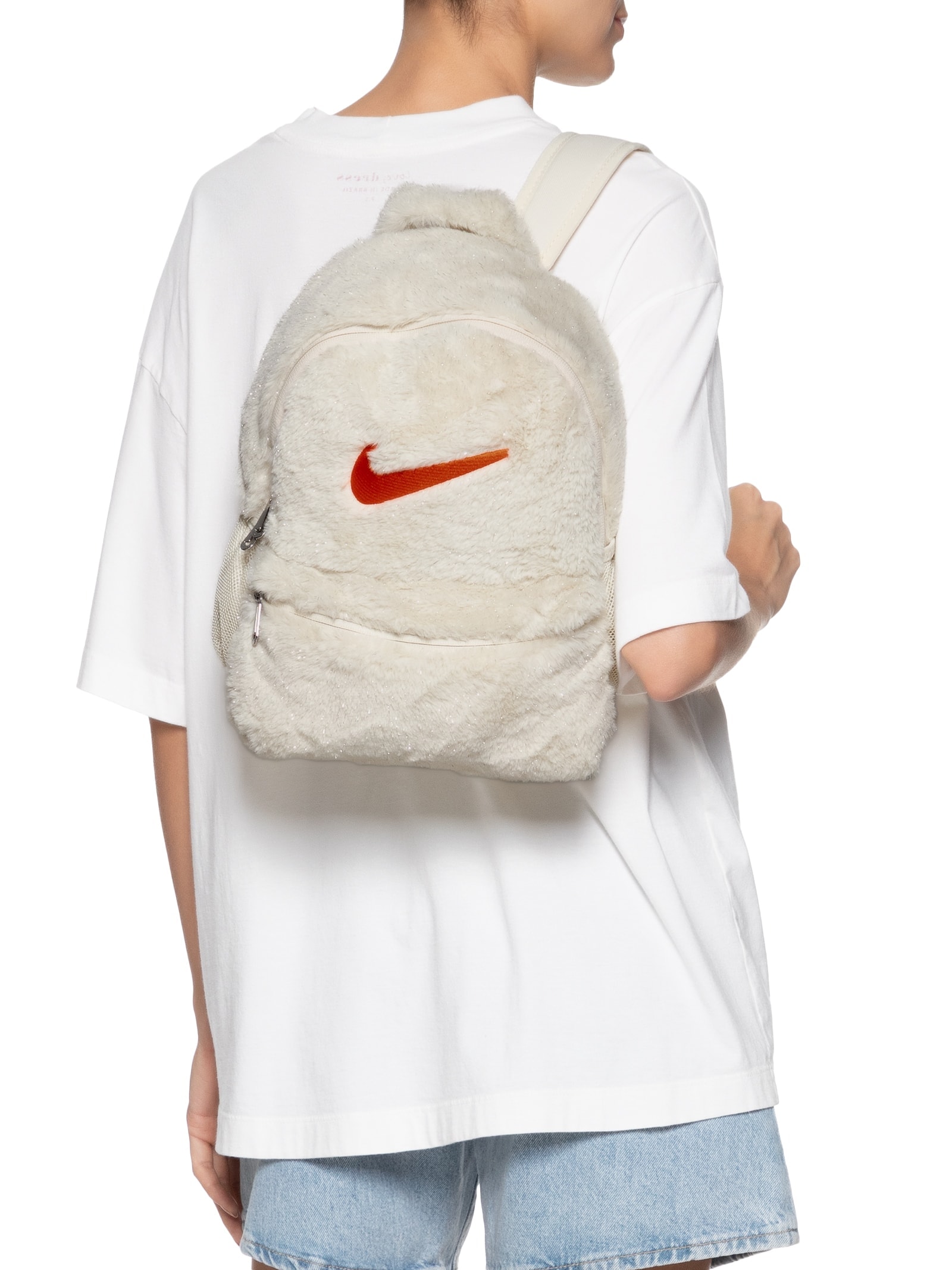 Mochila Feminina Y FX Fur Backpack Branco Nike