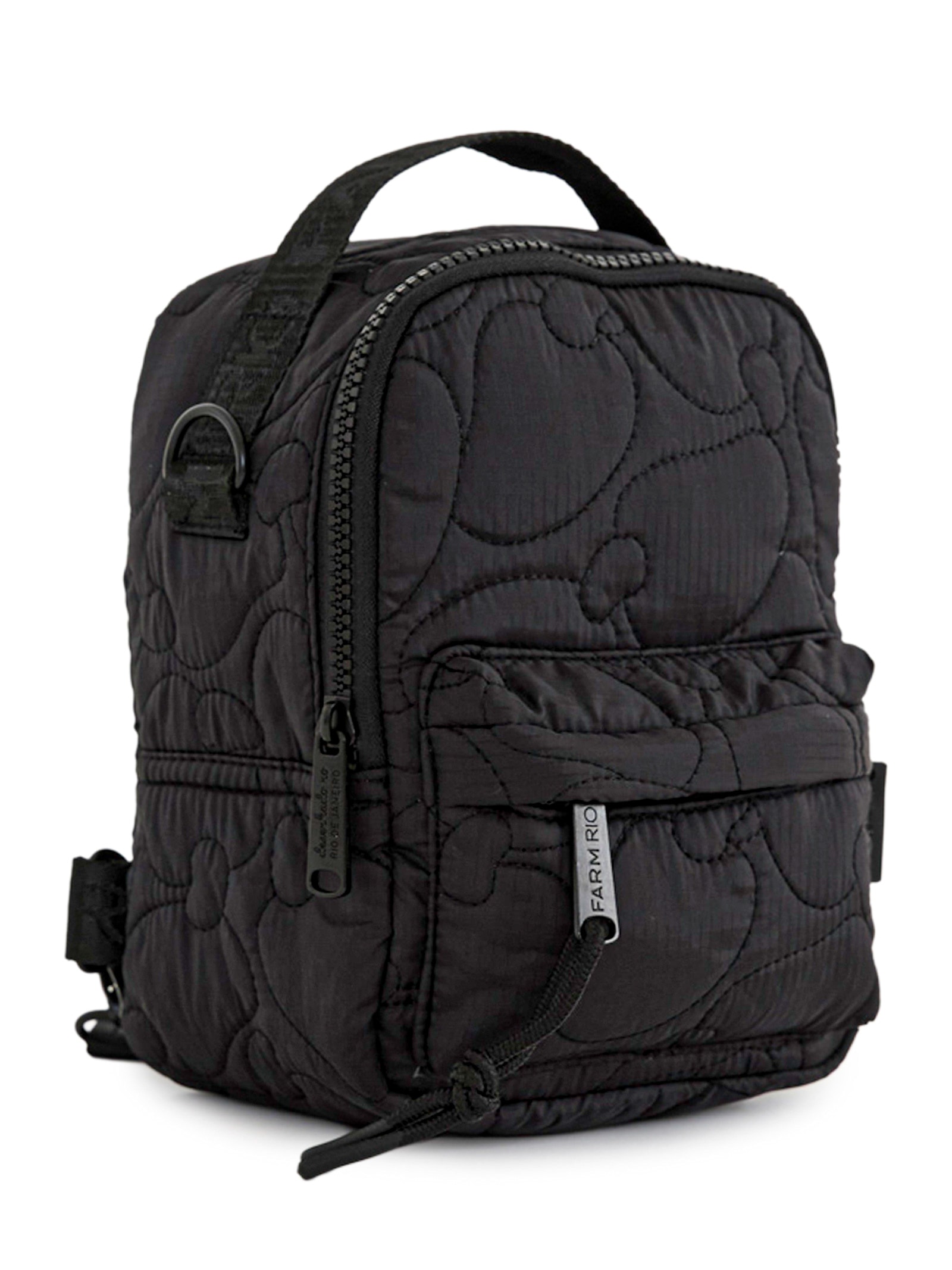 Mochila Feminino Borogodó Puffer Preto Farm Etc