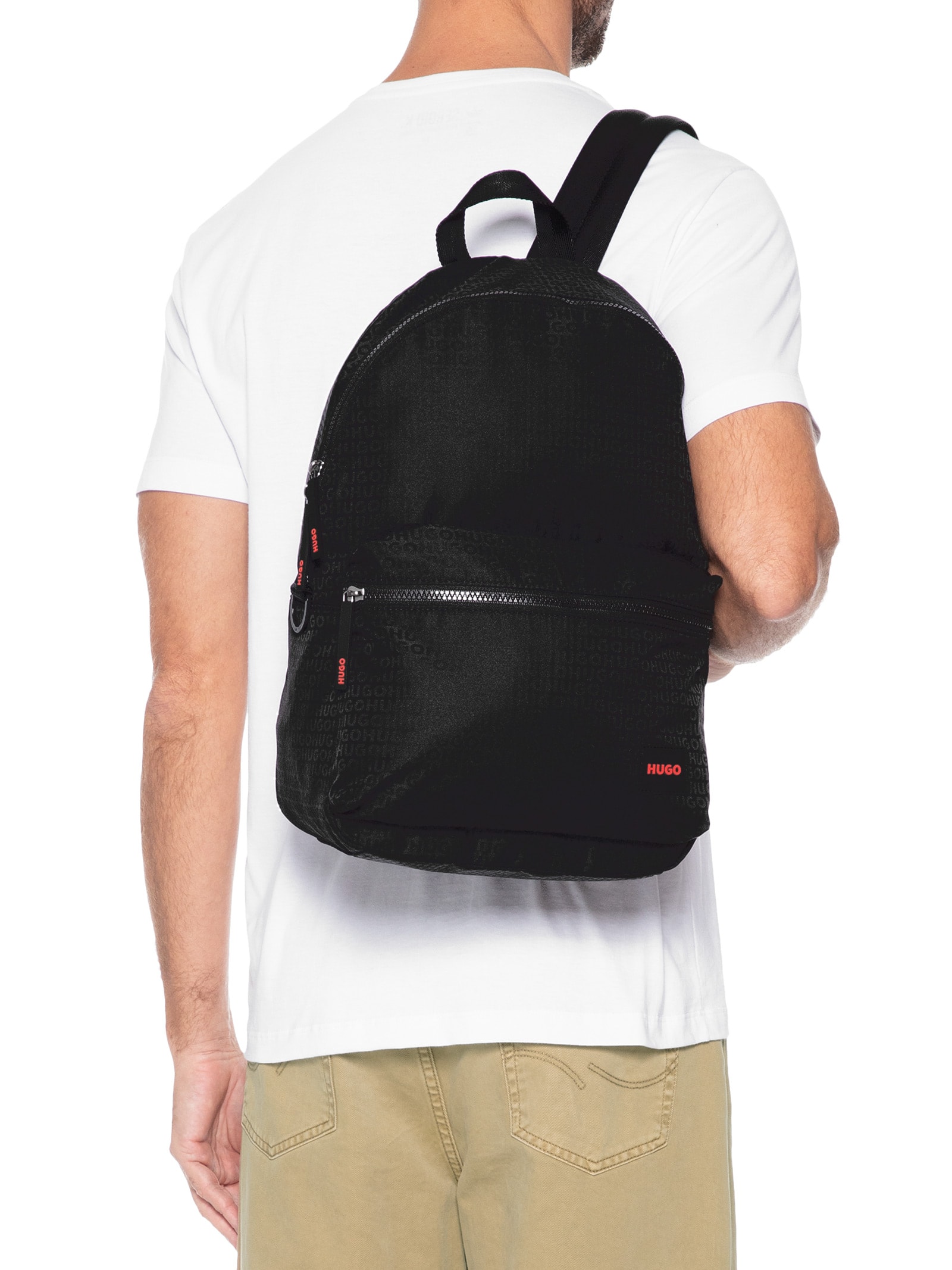 Mochila Masculina Média Ethon Jq Bckpak Preto Hugo