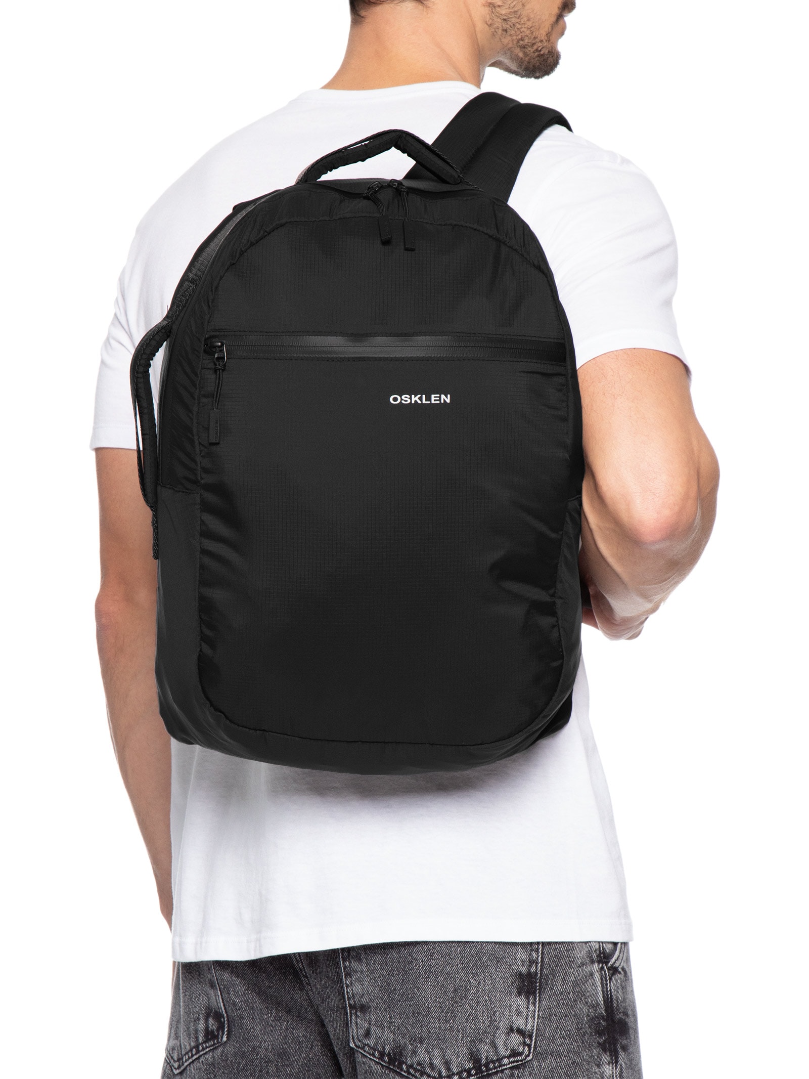 Mochila Média Masculina Nylon Super Light Preto Osklen
