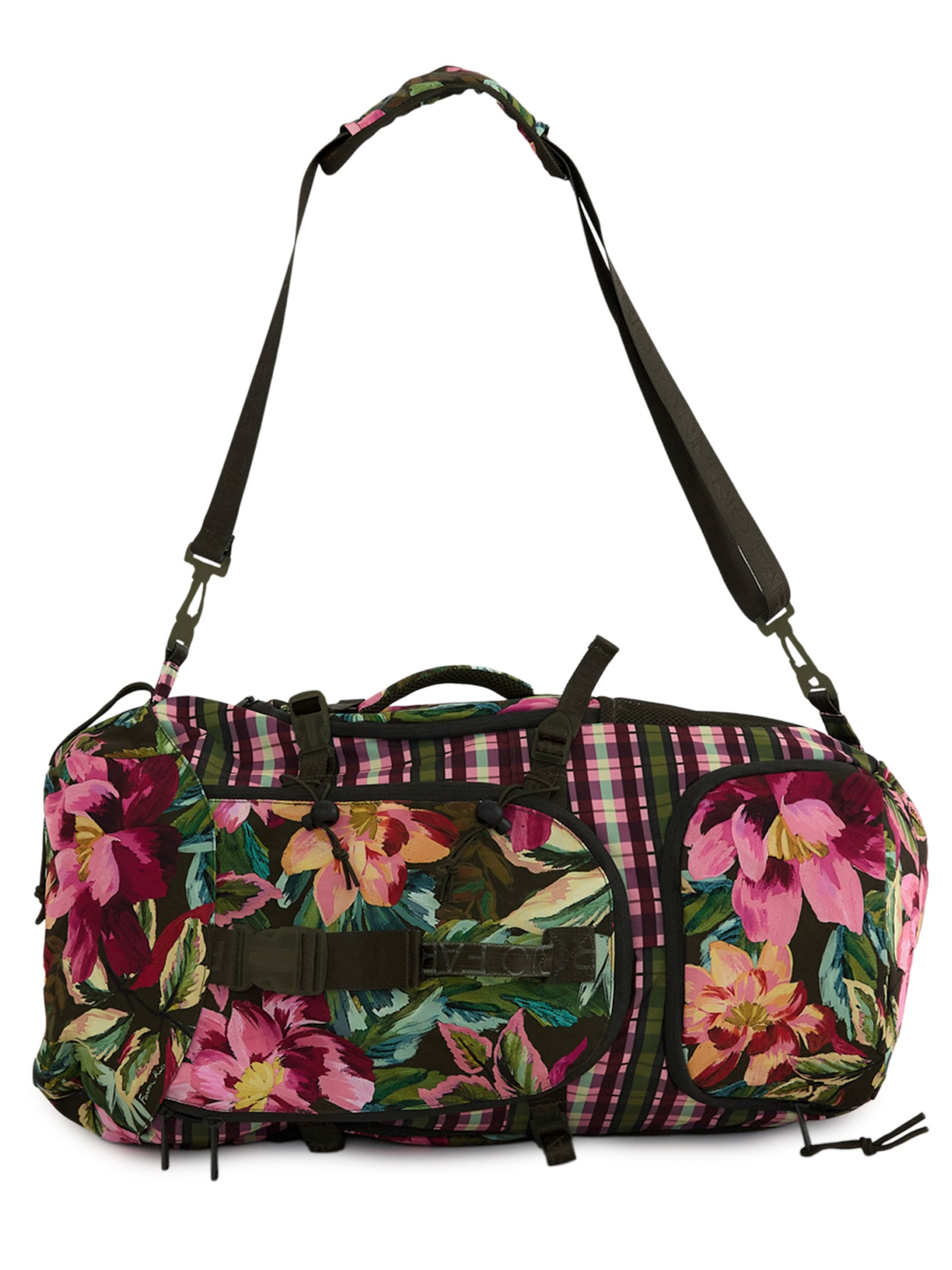 Mochilão Feminino  Xadrez Camping Patchwork Verde Farm Etc