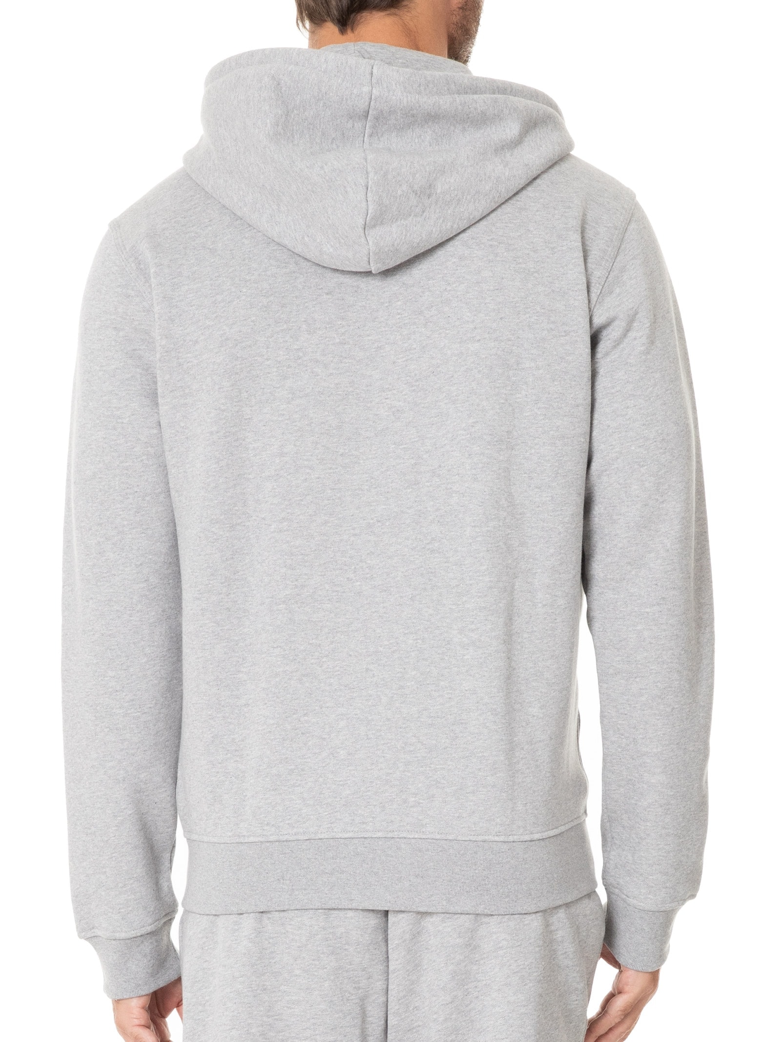 Moletom Capuz Zíper Trefoil Essentials Cinza Adidas Originals