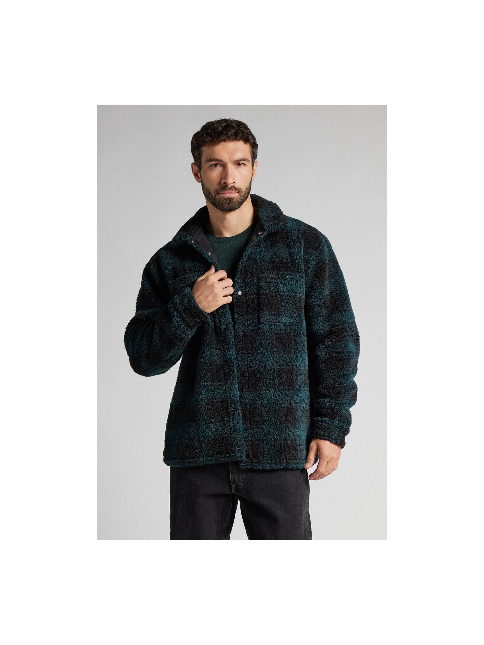 Moletom Com Efeito Soft Com Ziper e Capuz Verde Intimissimi