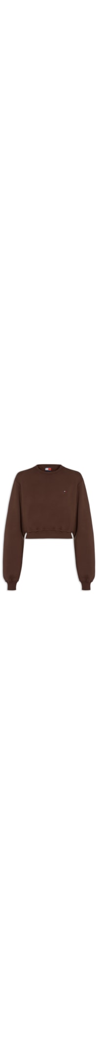 Moletom Cropped Feminino S-Flag Crew – Marrom