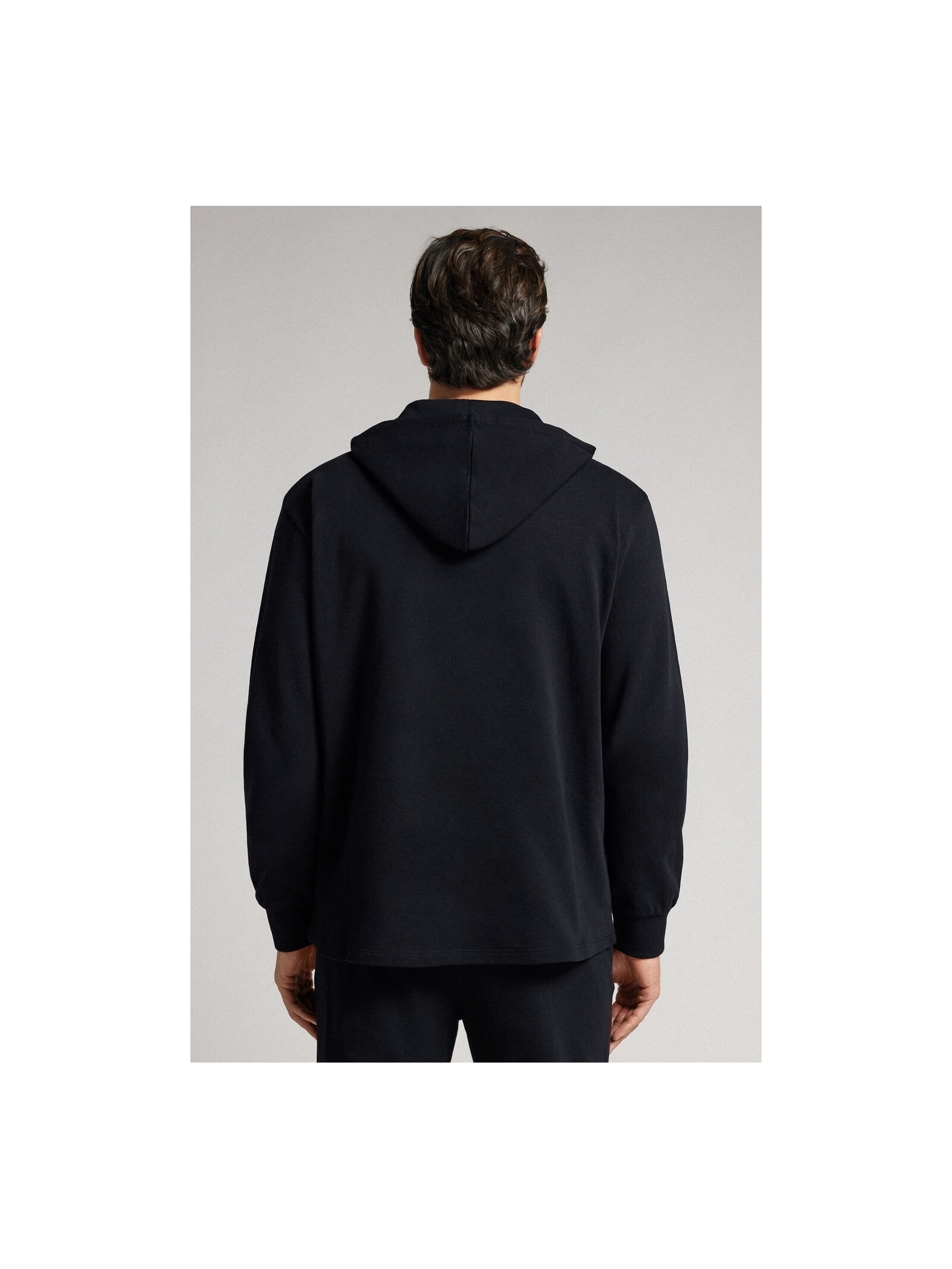 Moletom Em Algodão Com Zíper Preto Intimissimi