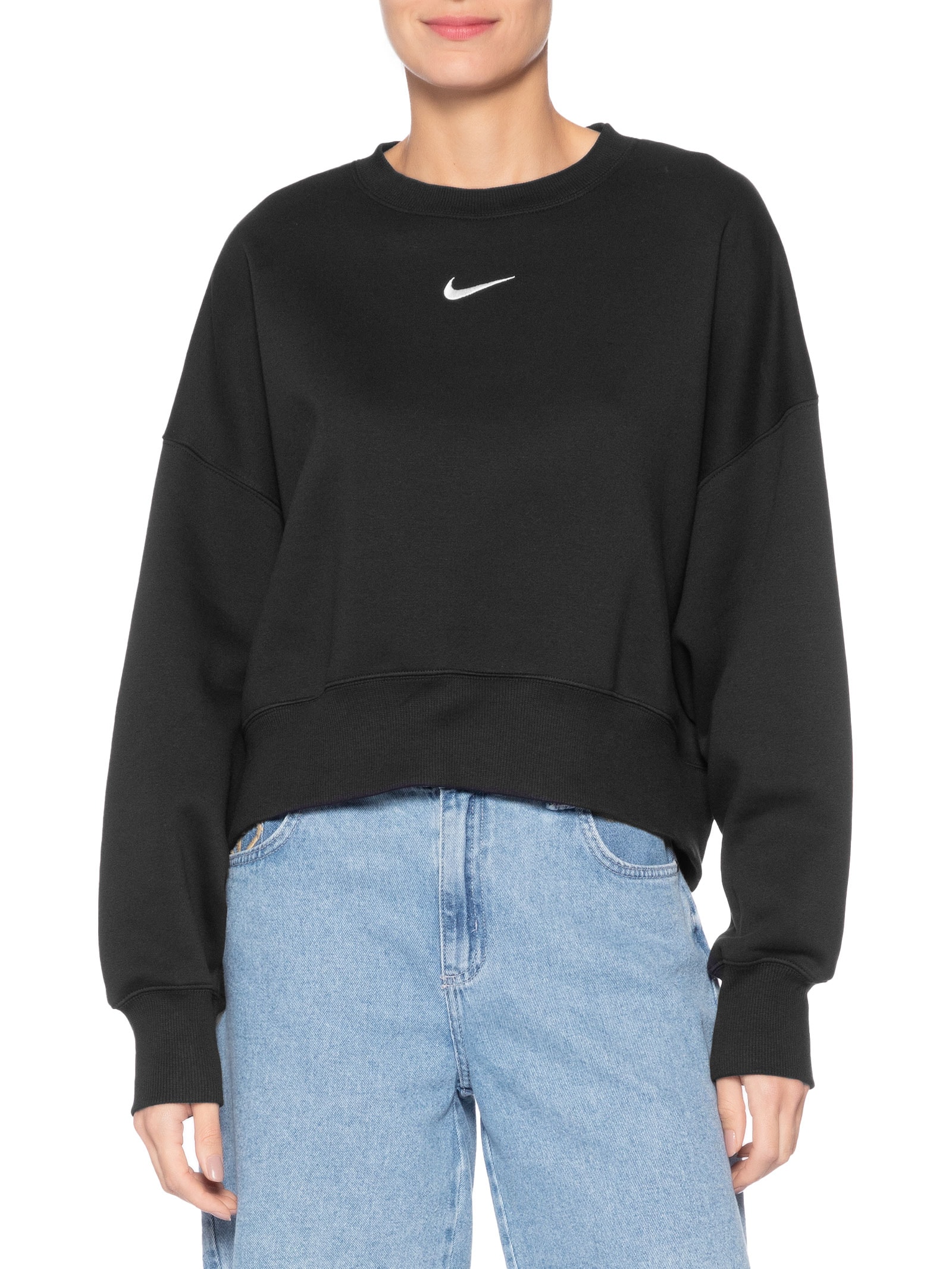 Moletom Feminino Blusão Phoenix Fleece - Preto - Nike