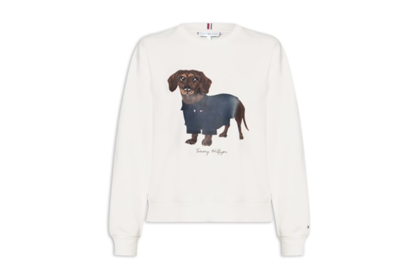 Moletom Feminino Careca Dog C-NK Swtshirt - Branco