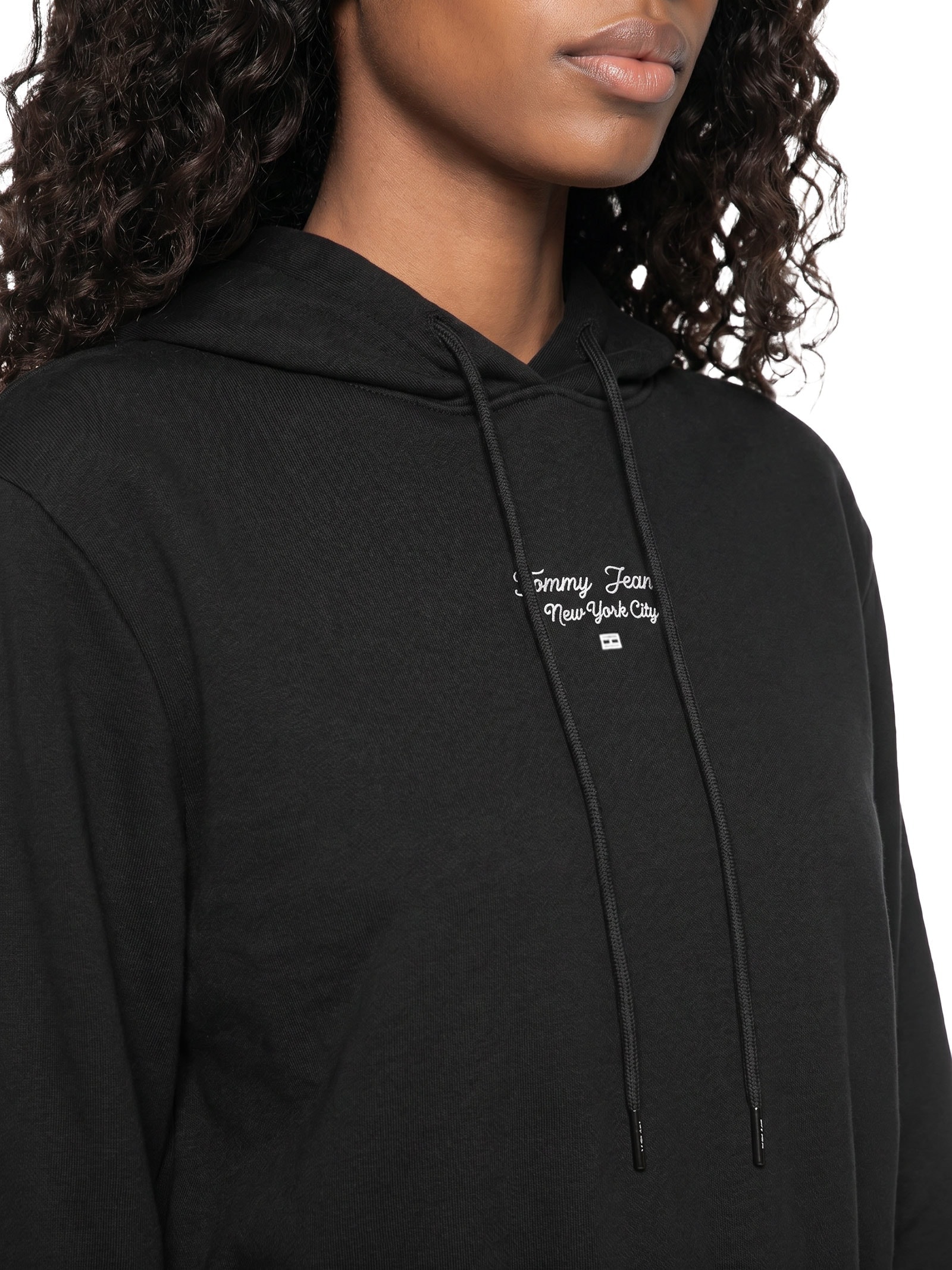 Moletom Feminino Essential Logo Hoodie – Preto Tommy Jeans