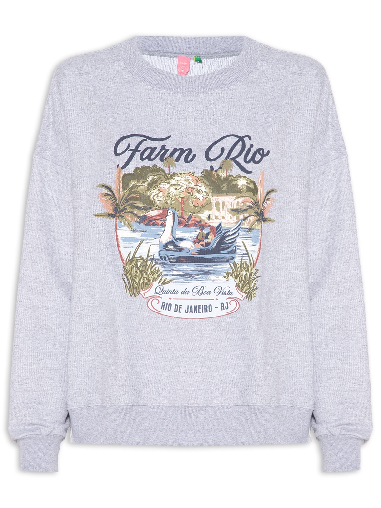 Moletom Feminino Mescla Pedal – Cinza Farm