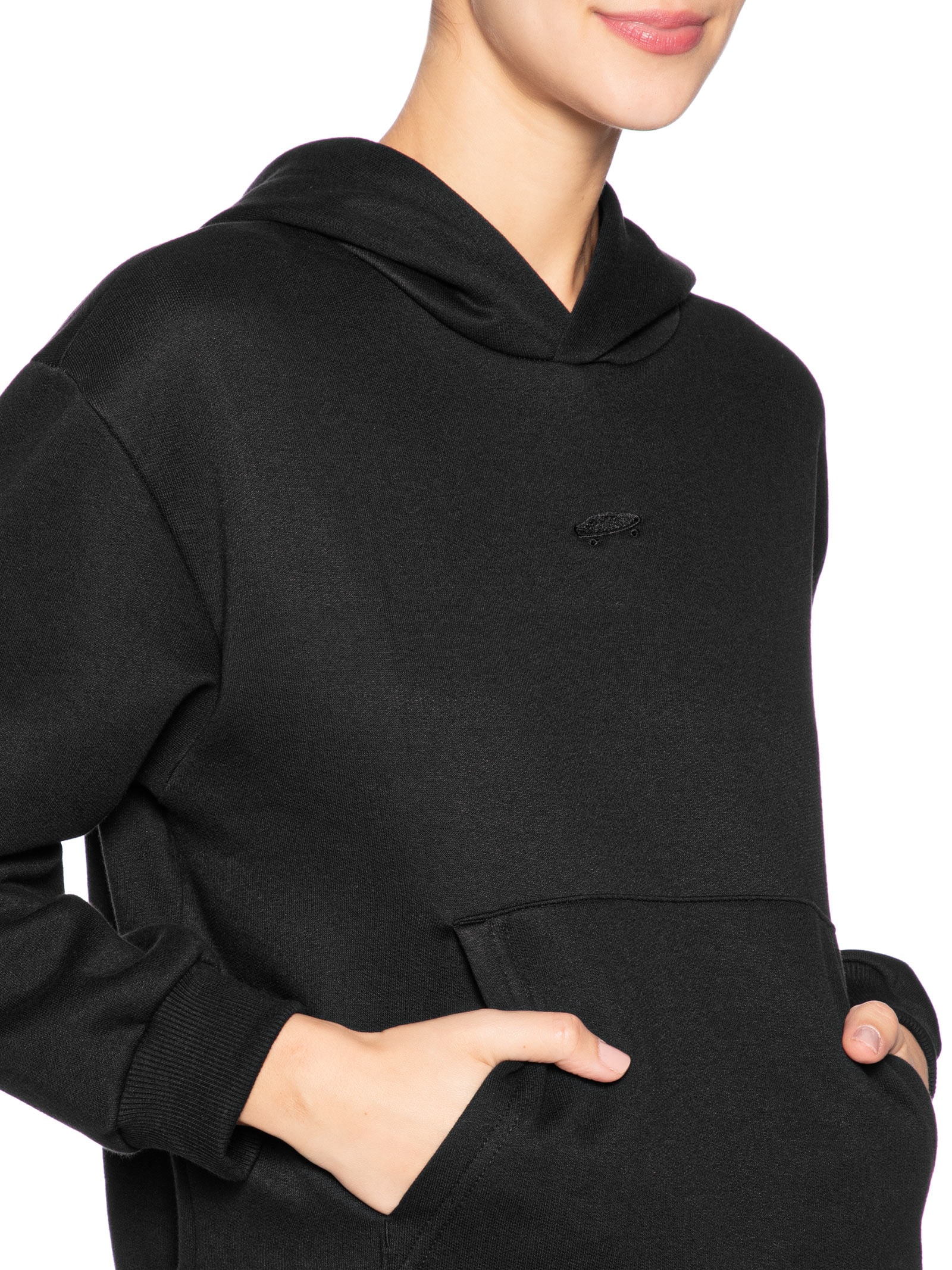 Moletom Feminino Salton Pullover Fleece Preto Vans