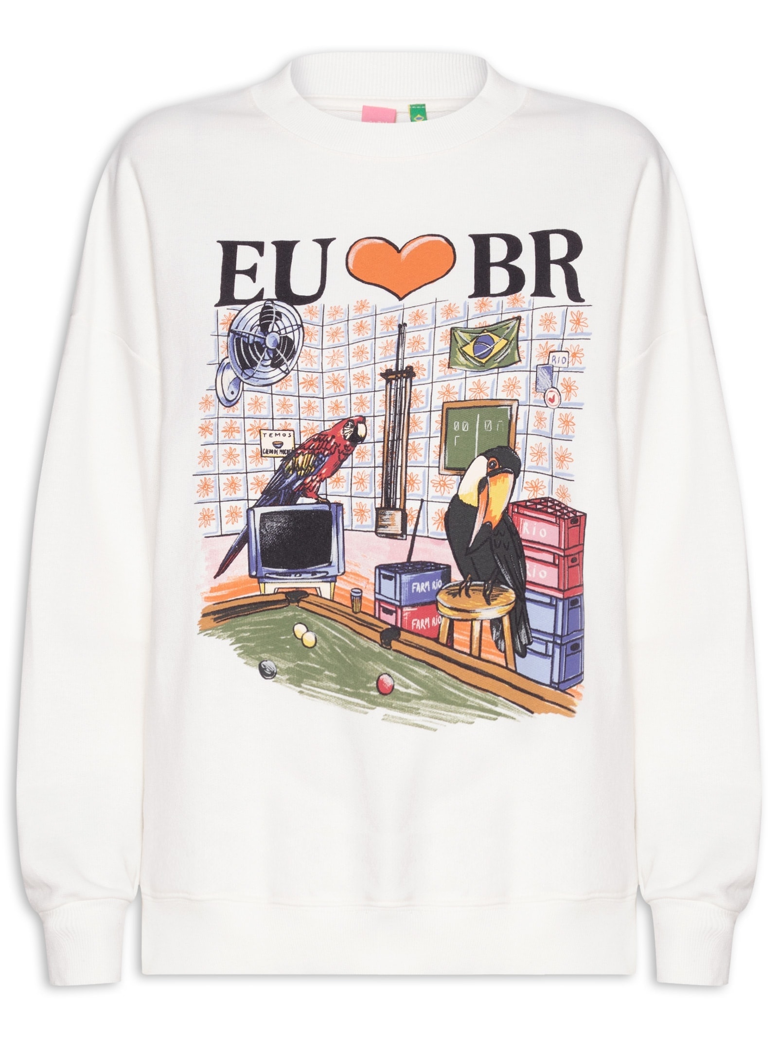 Moletom Feminino Sinuca de Bar – Branco Farm