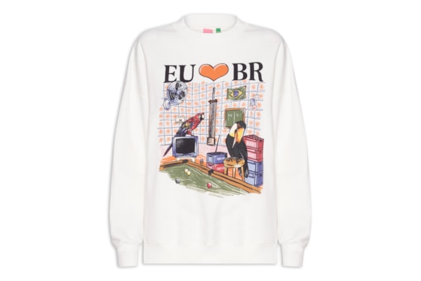 Moletom Feminino Sinuca de Bar – Branco