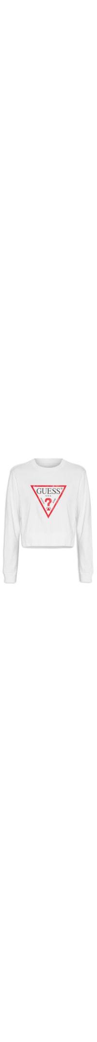 Moletom Guess Triang Trad Desgastado - Branco