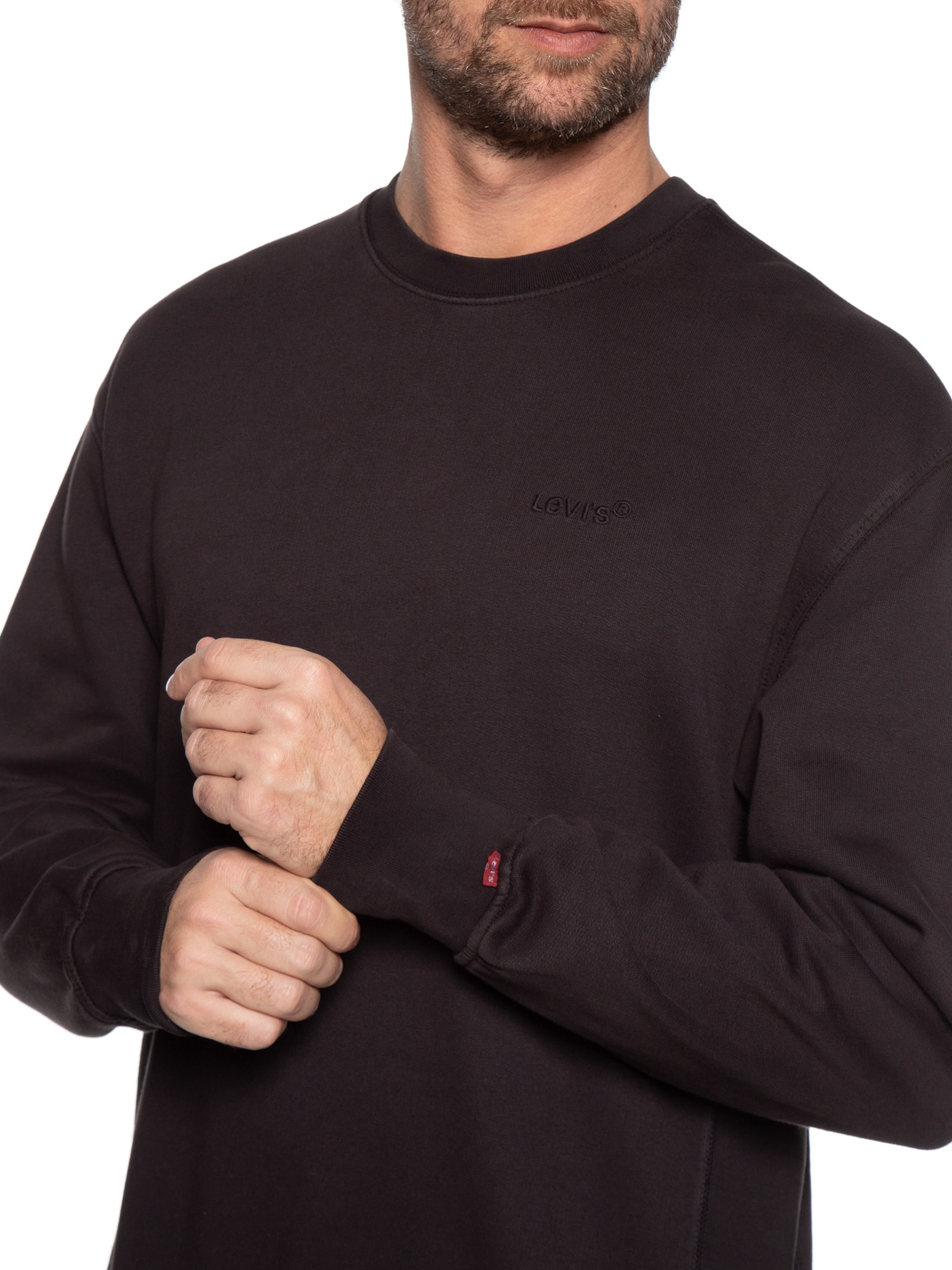 Moletom Masculino Authentic Gola Careca Preto Levi's