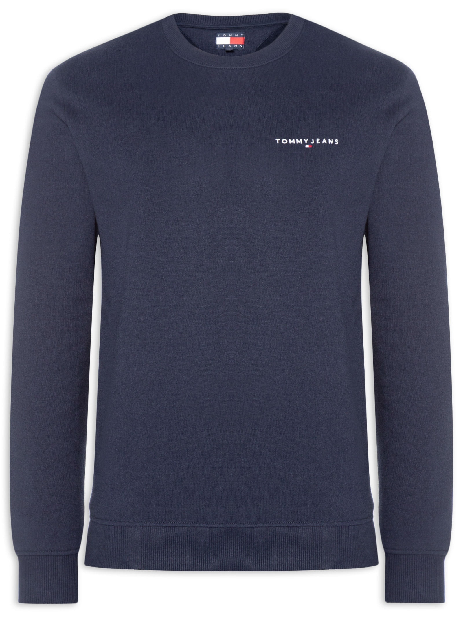 Moletom Masculino Básico Regular Fit Logo TJ Linear – Azul Tommy Jeans