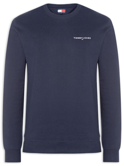 Moletom Masculino Básico Regular Fit Logo TJ Linear – Azul