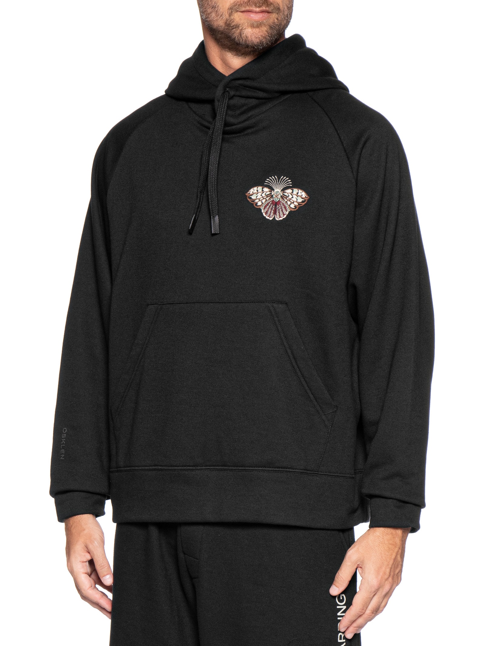 Moletom Masculino Butterfly Embroidered Preto Osklen