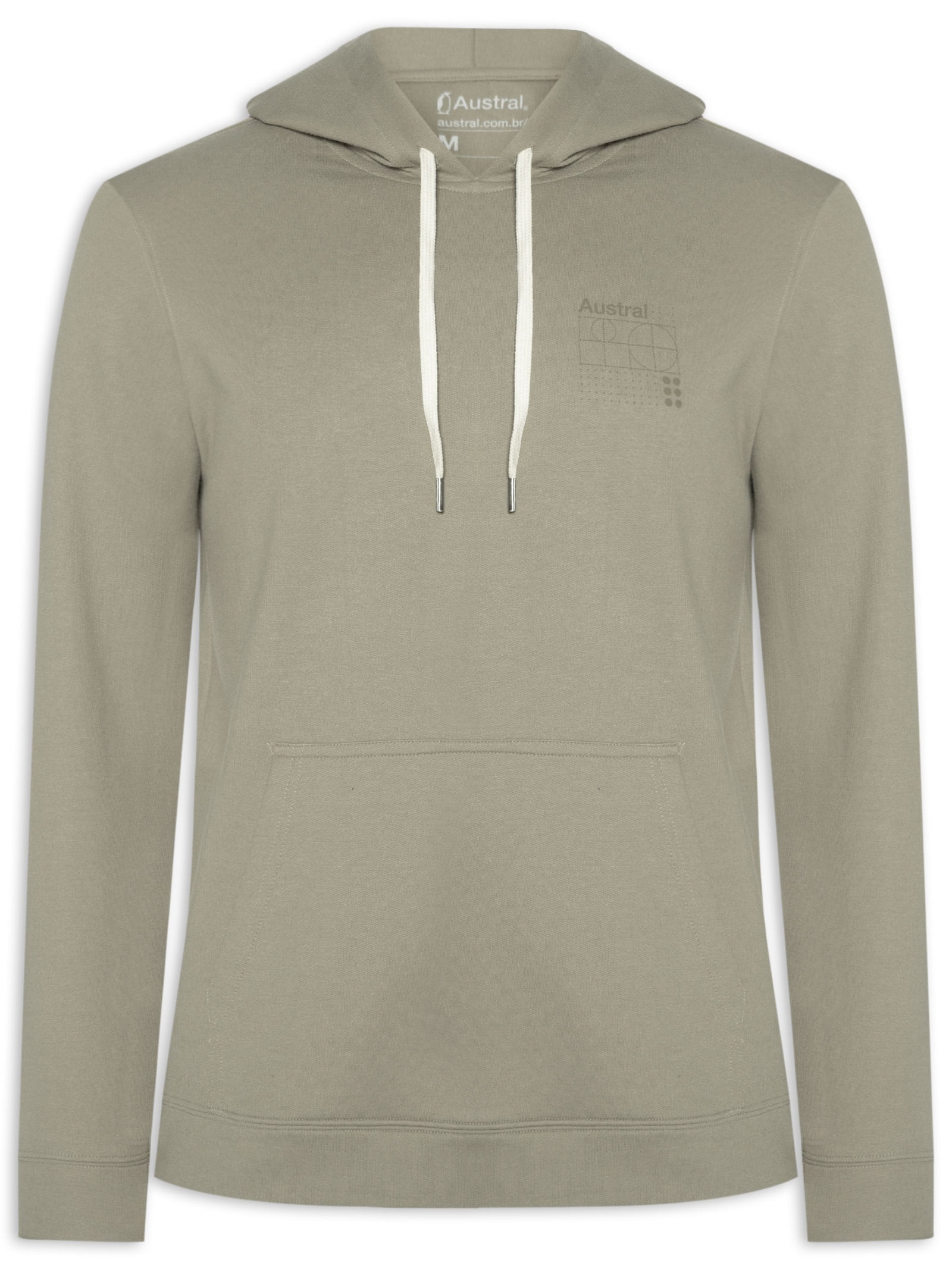 Moletom Masculino Capuz Tech Bege Austral