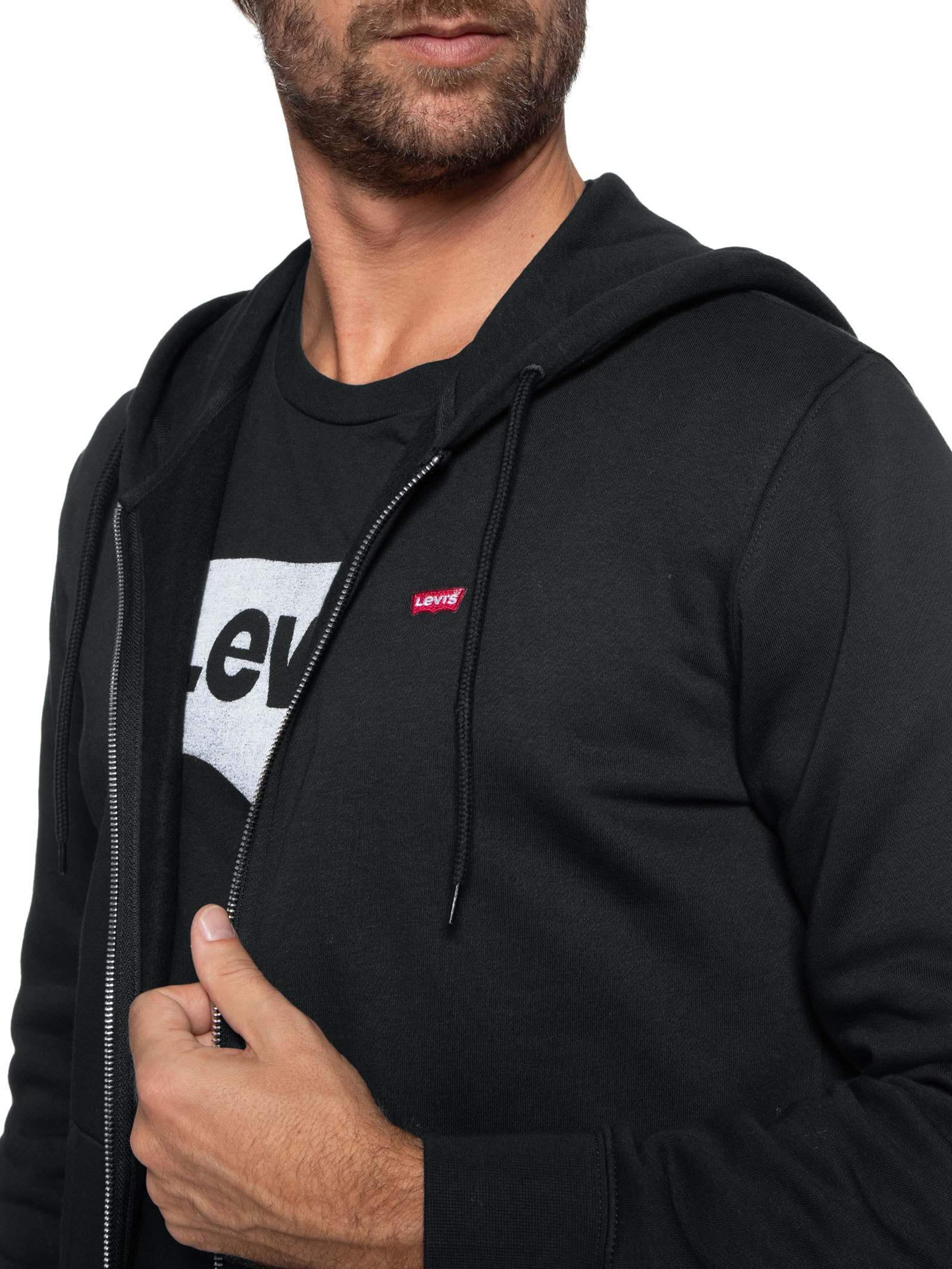 Moletom Masculino Classic Fit Com Zíper Preto Levi's