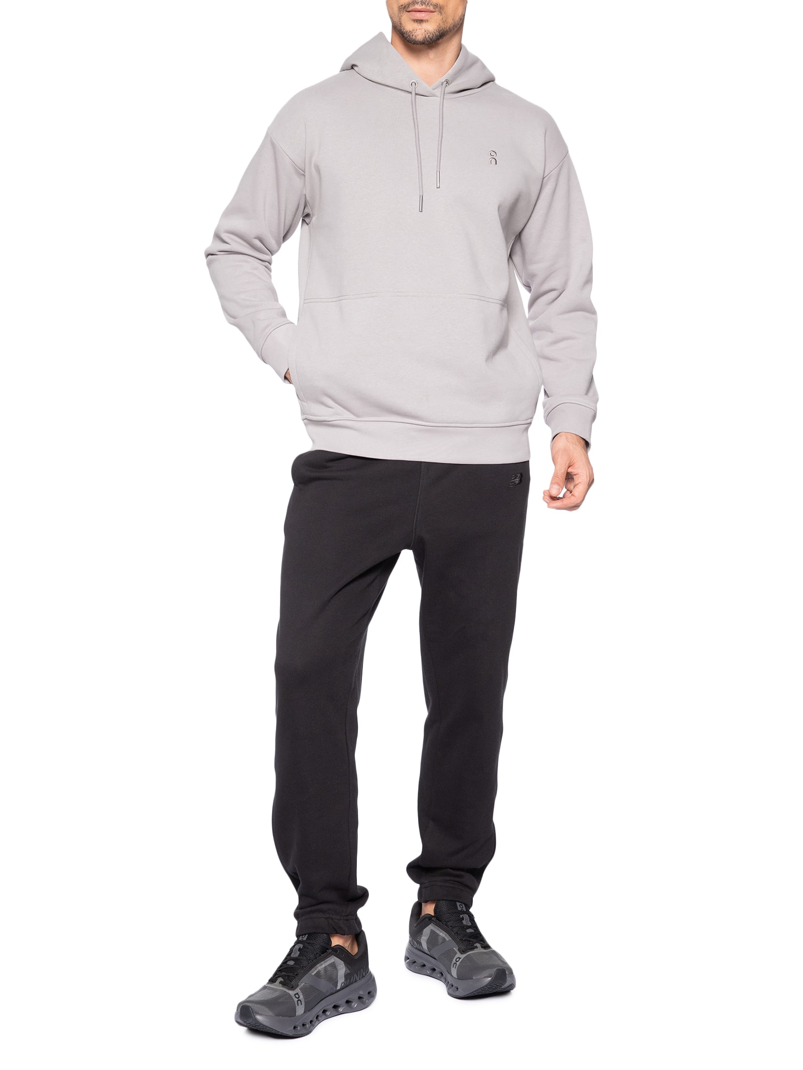 Moletom Masculino Club Collect. Hoodie Geo Cinza On Running