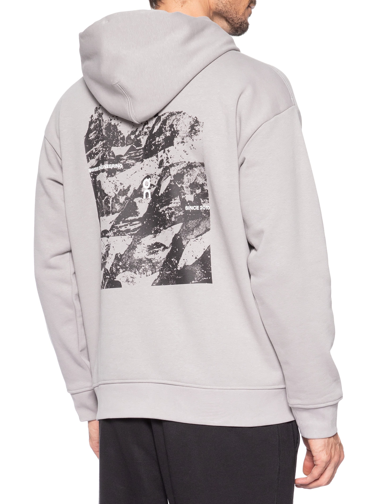 Moletom Masculino Club Collect. Hoodie Geo Cinza On Running