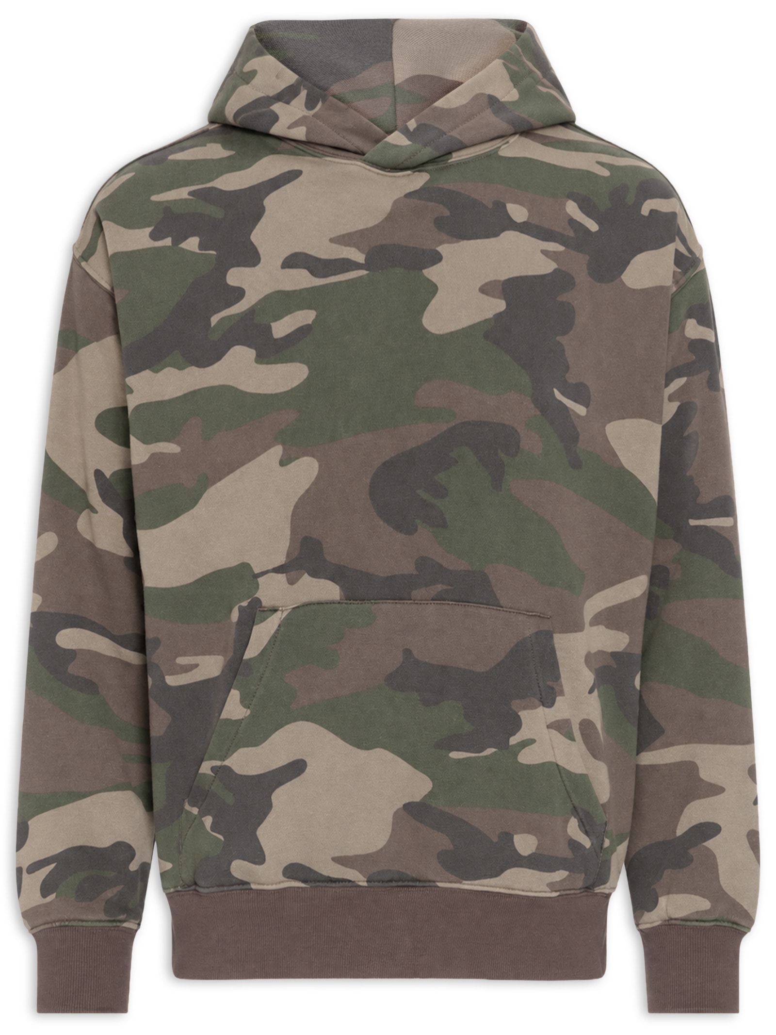Moletom Masculino Com Capuz Camo Box Fit Hoodie Verde Cotton On
