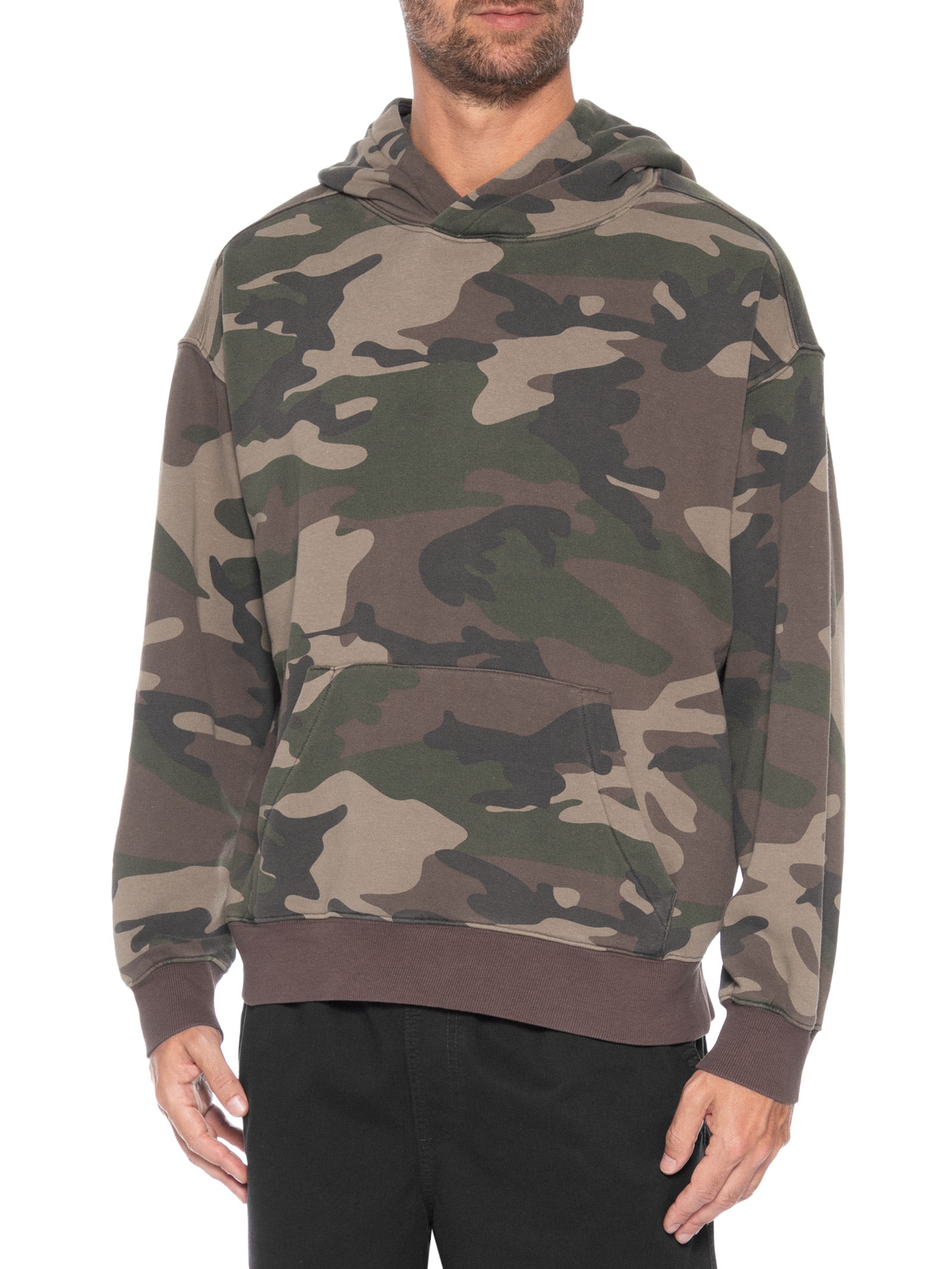 Moletom Masculino Com Capuz Camo Box Fit Hoodie Verde Cotton On