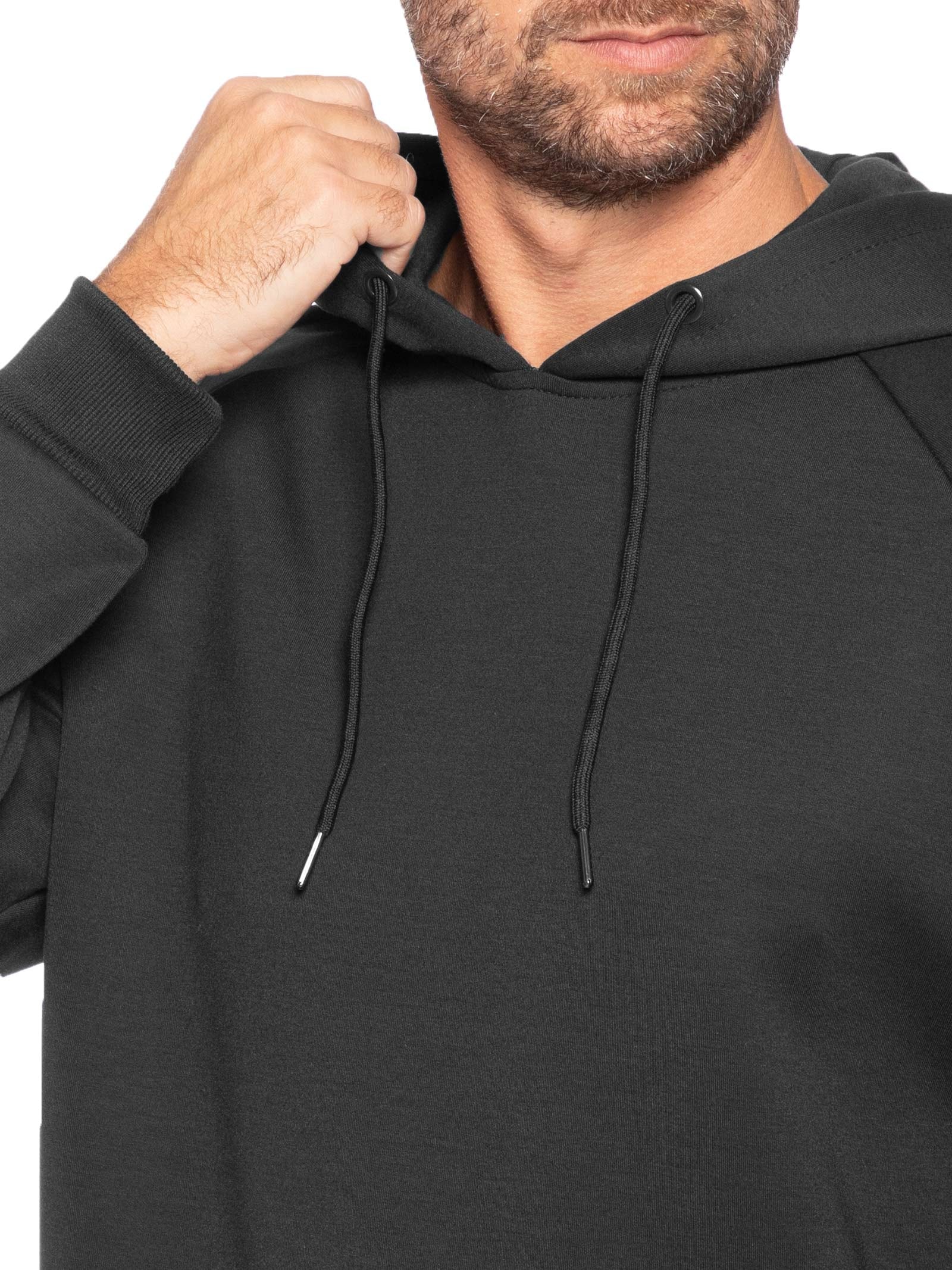 Moletom Masculino Com Capuz Preto Basiq Men