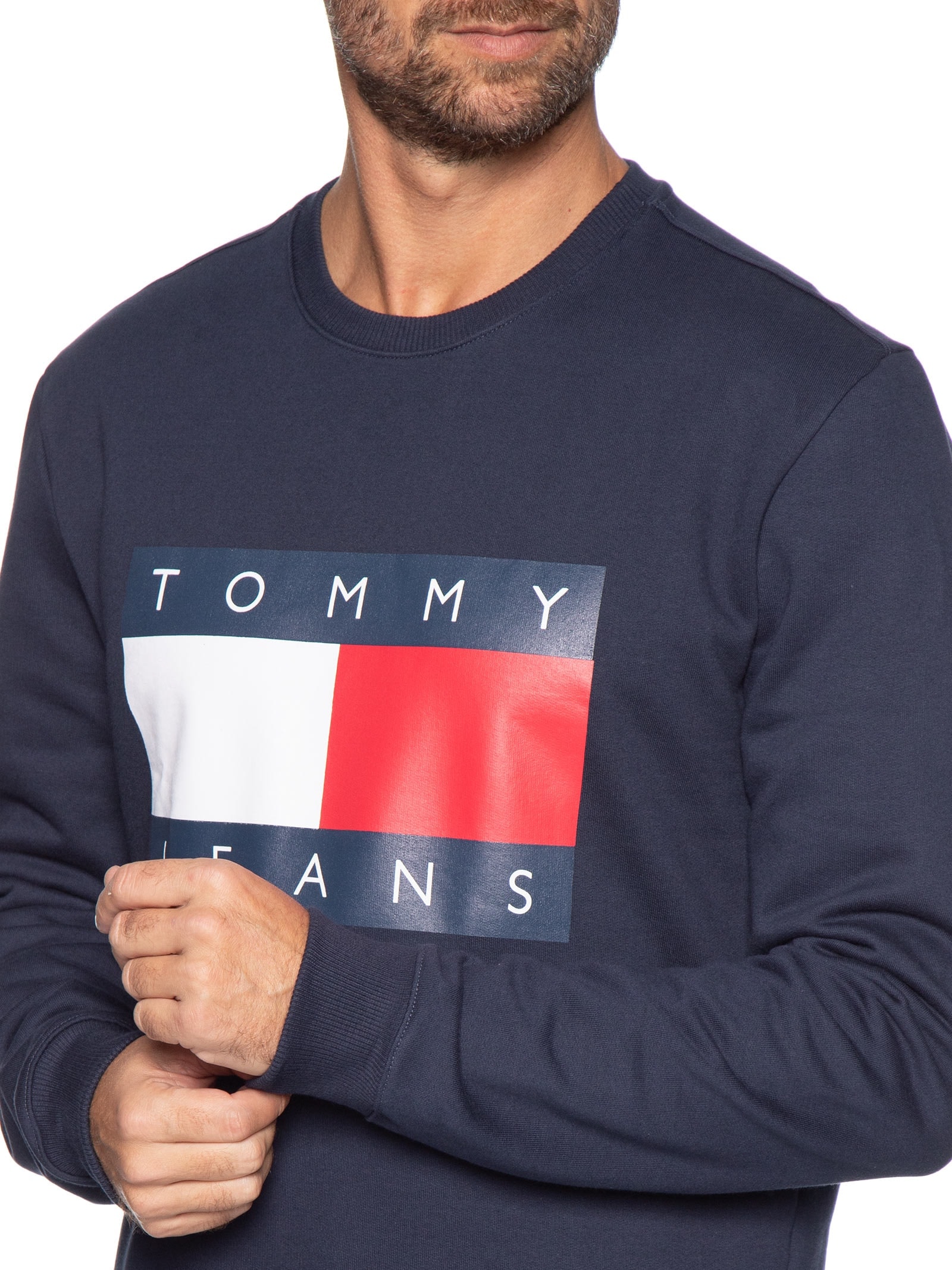 Moletom Masculino Com Logo Gola Careca – Azul Tommy Jeans