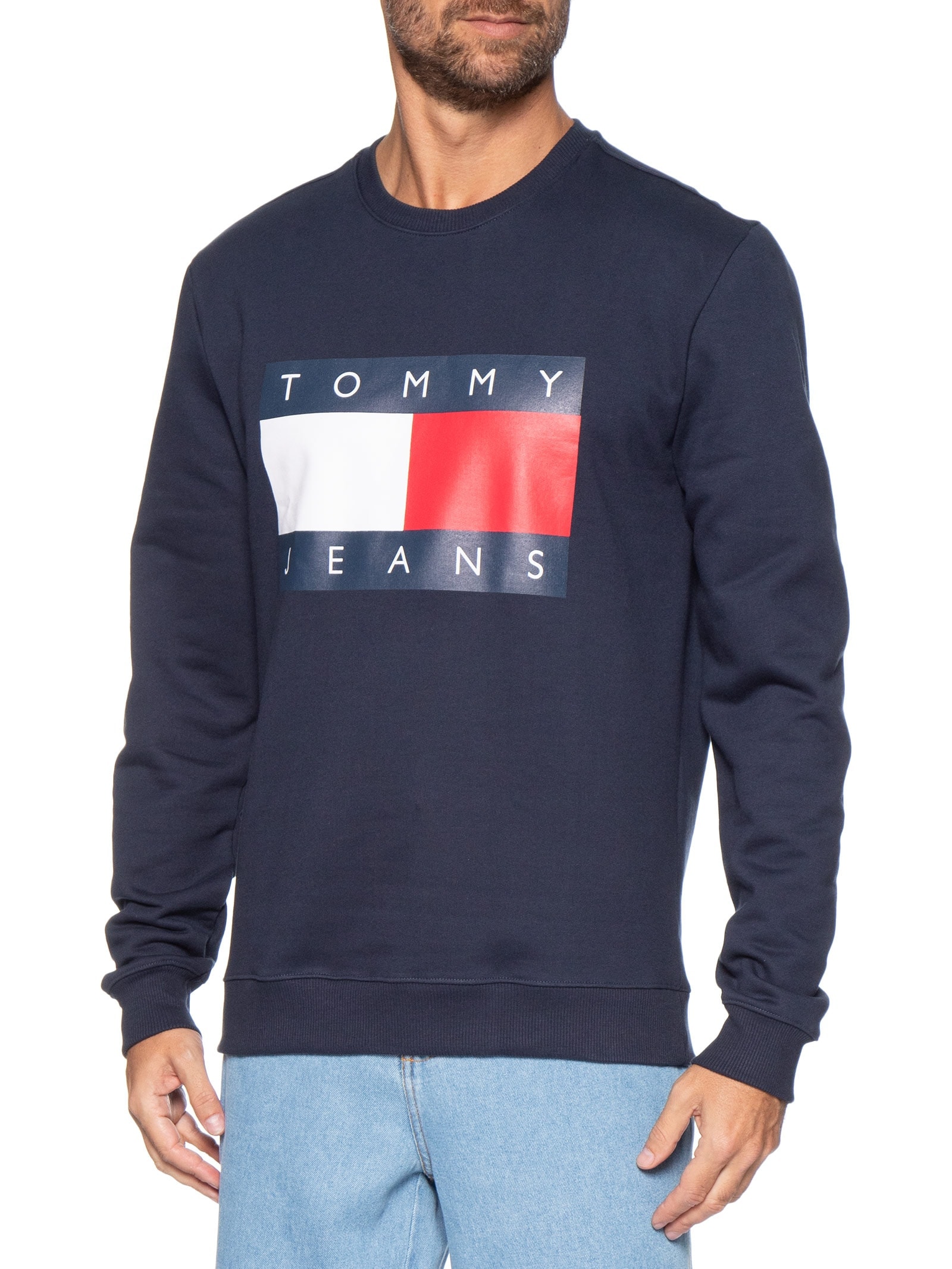 Moletom Masculino Com Logo Gola Careca – Azul Tommy Jeans