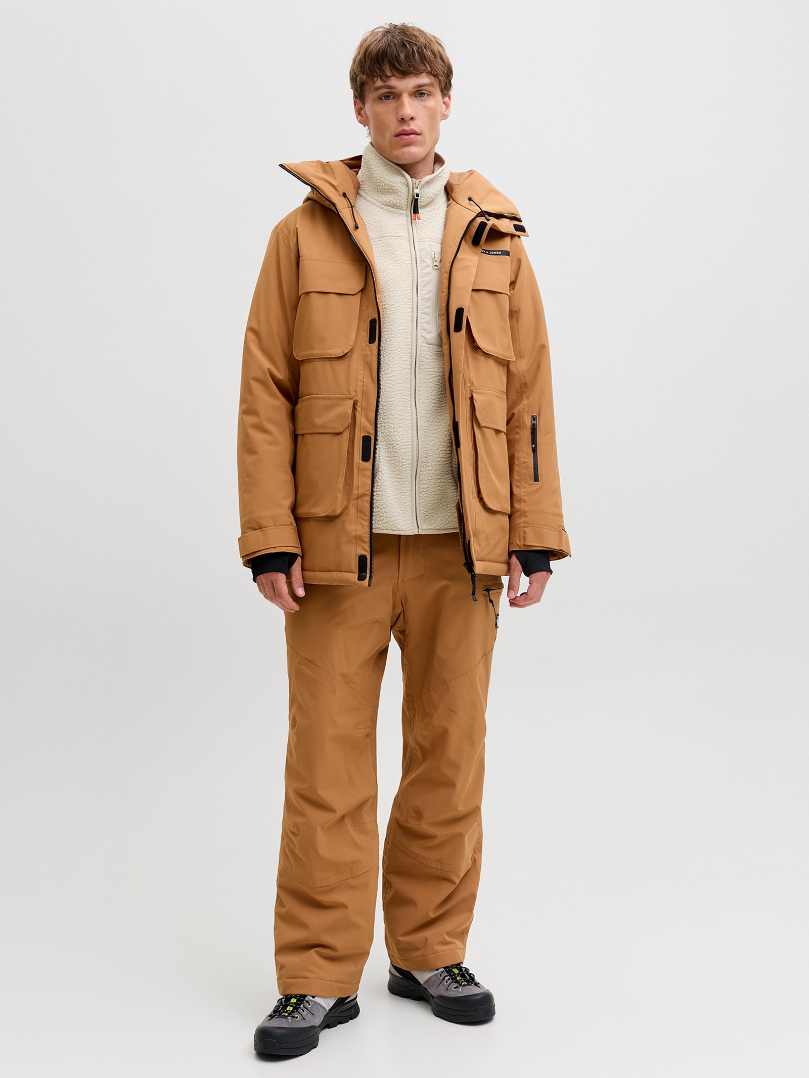 Moletom Masculino Com Zíper Cinza Jack & Jones