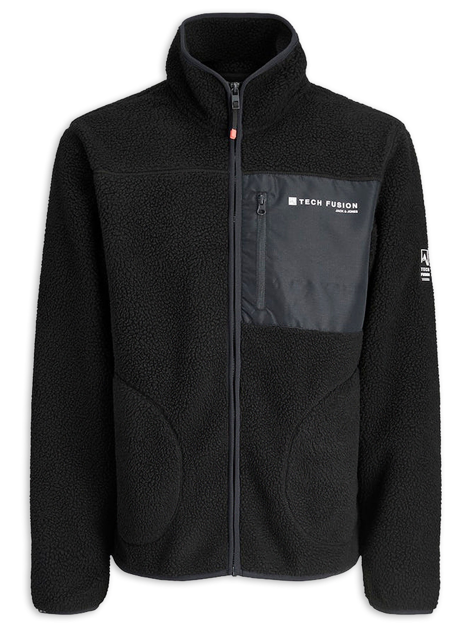 Moletom Masculino Com Zíper Preto Jack & Jones