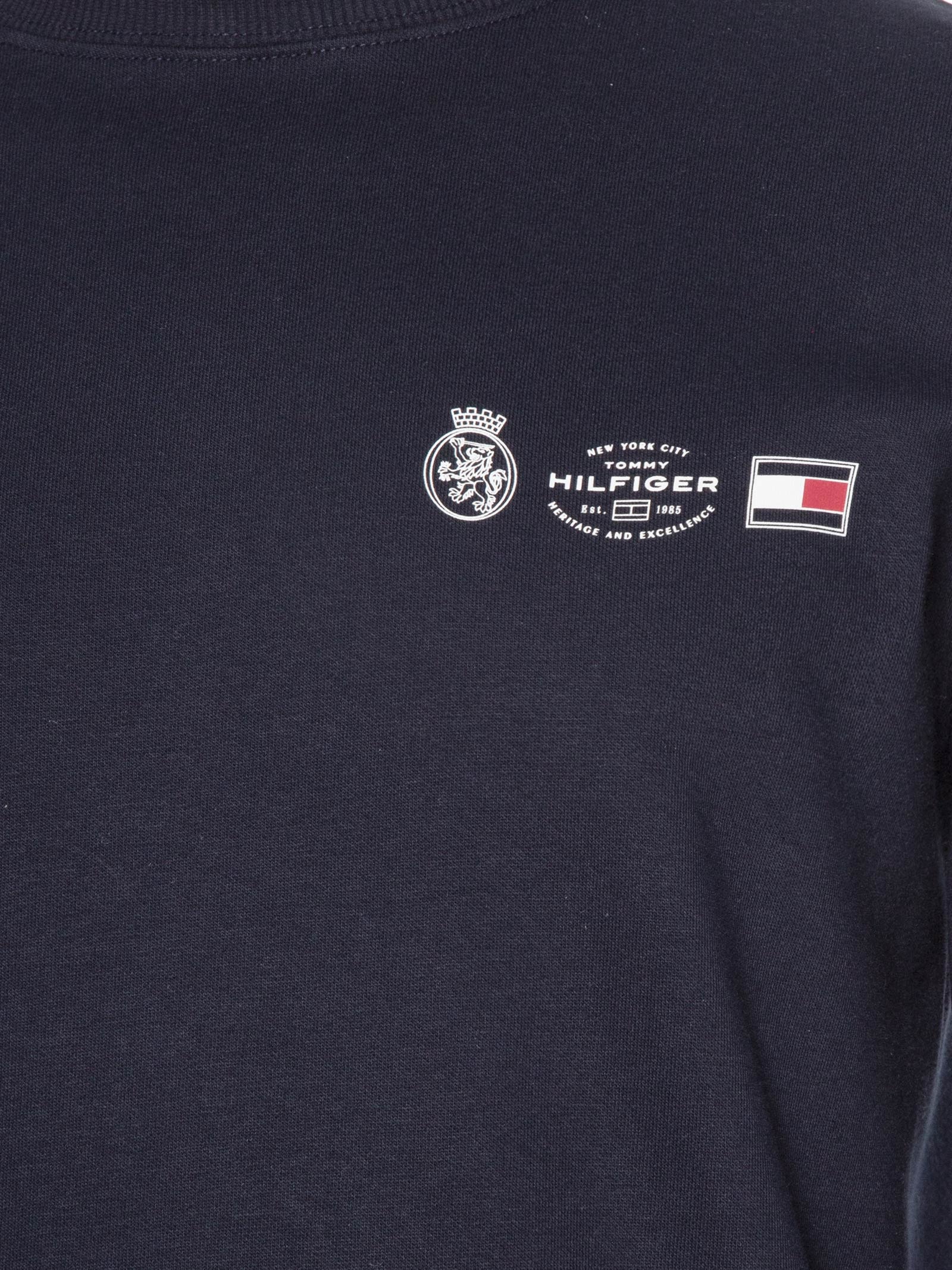 Moletom Masculino Crest Outline Azul Tommy Hilfiger