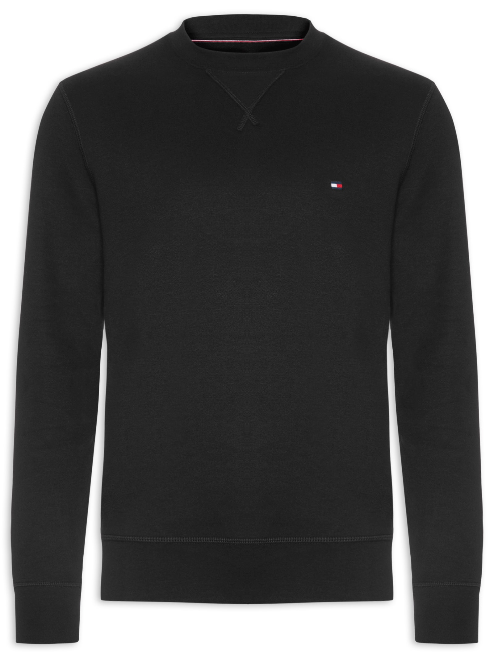 Moletom Masculino Essential Fleece Gola Preto Tommy Hilfiger