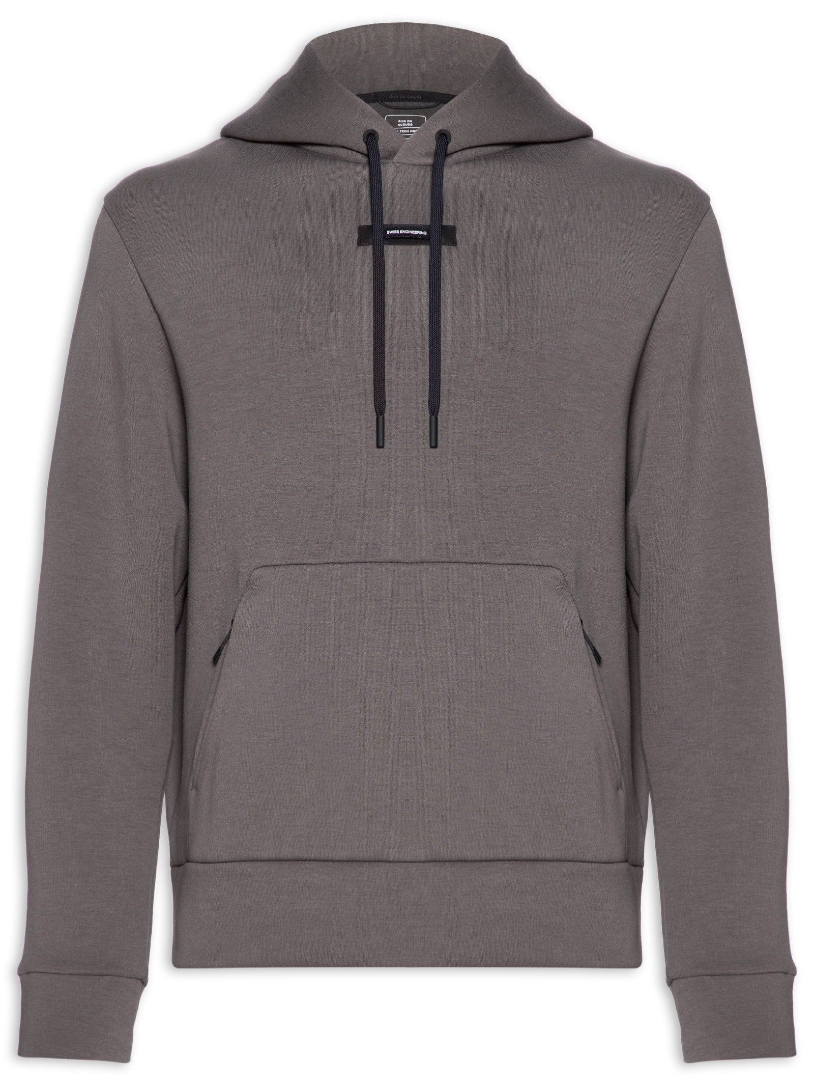 Moletom Masculino  Focus Tech Hoodie Cinza On Running
