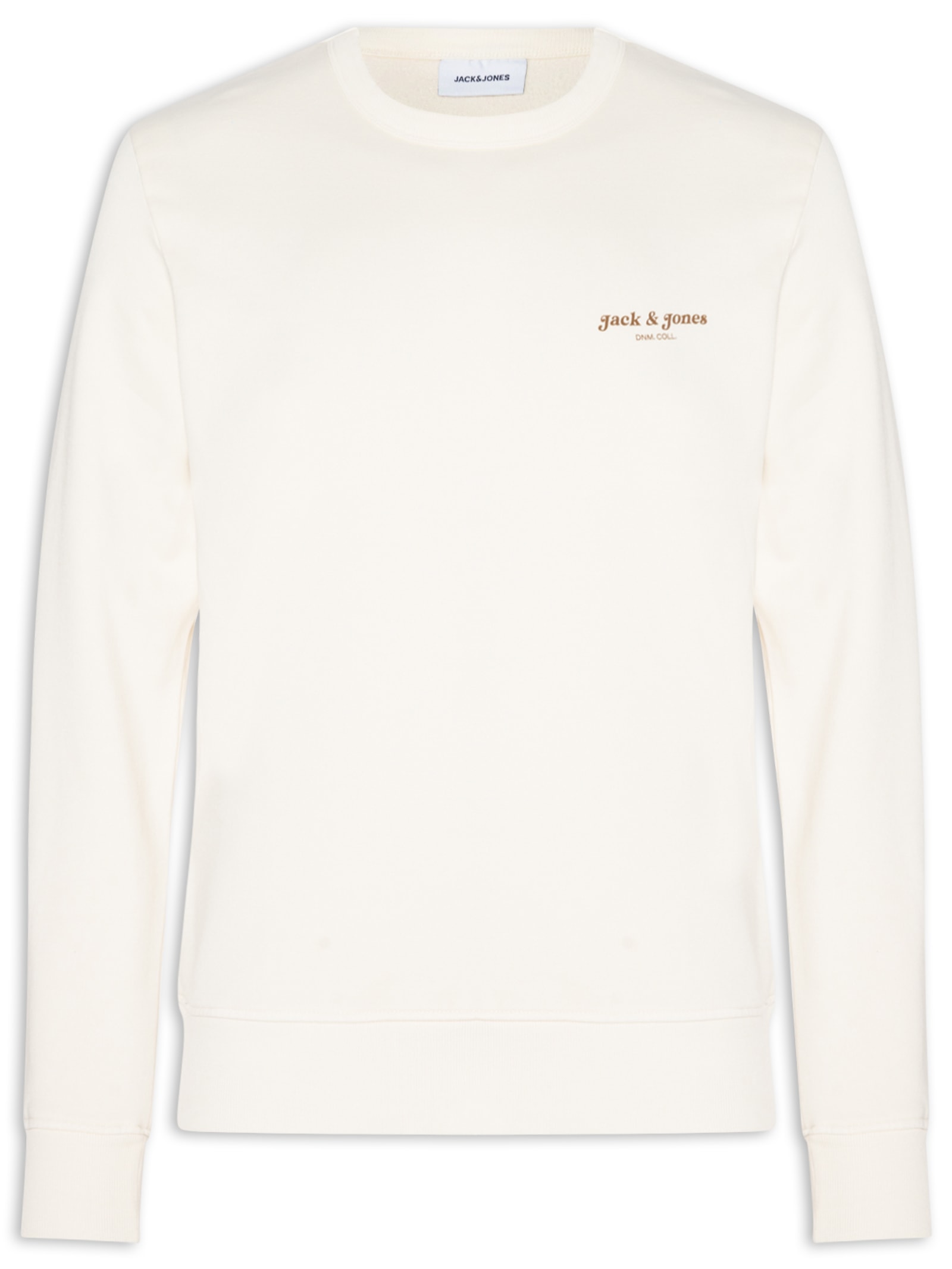 Moletom Masculino Gola Careca Estampa Logo Branco Jack & Jones