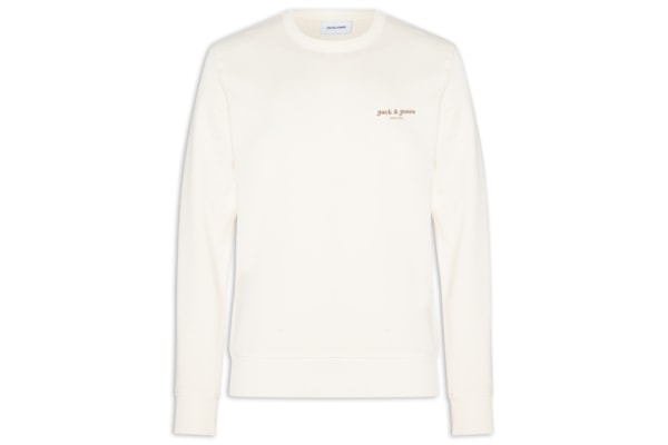 Moletom Masculino Gola Careca Estampa Logo - Branco