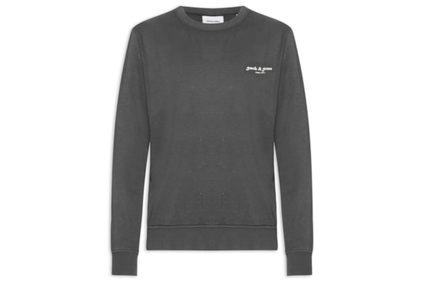 Moletom Masculino Gola Careca Estampa Logo - Preto