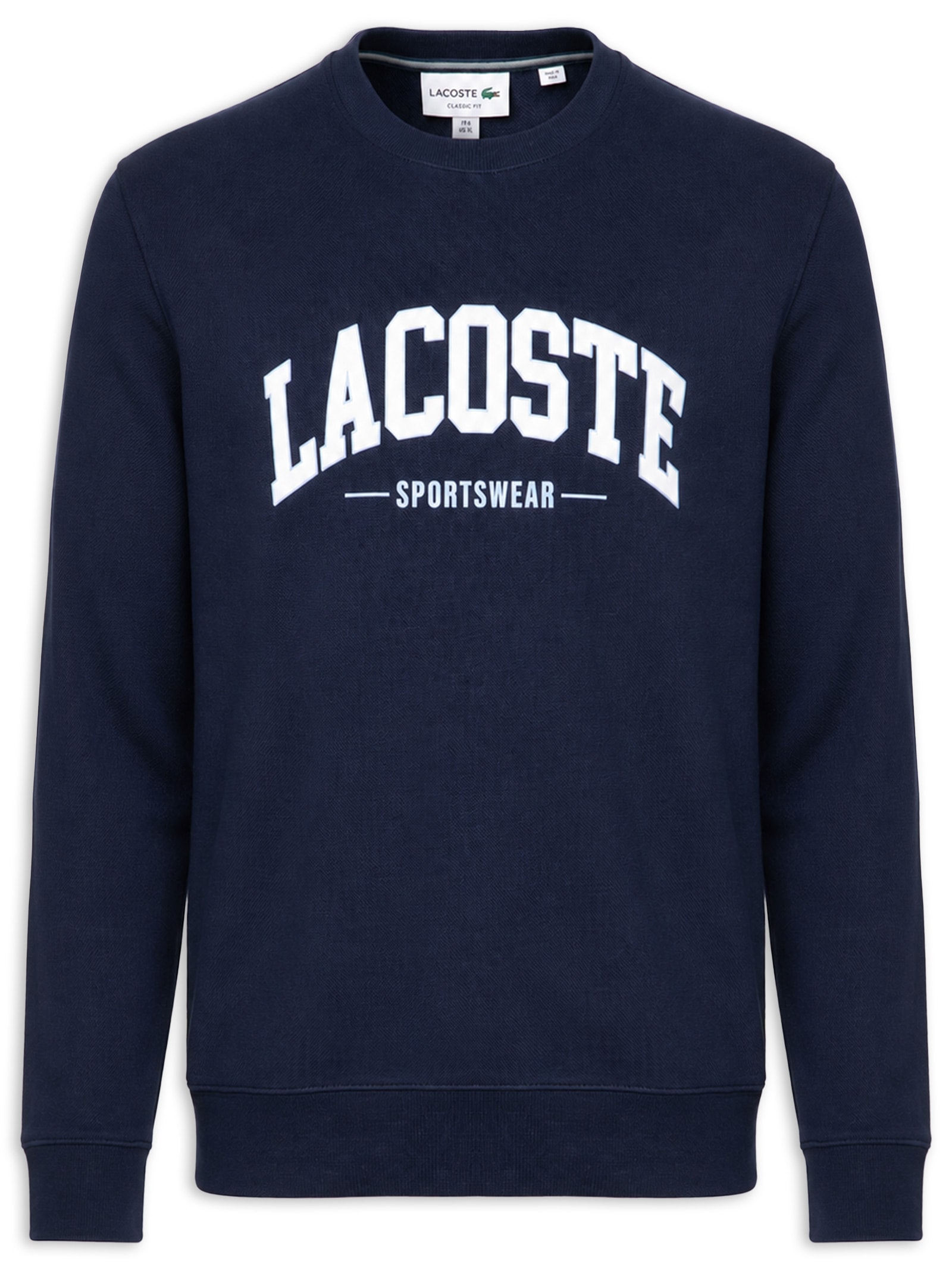 Moletom Masculino Gola Careca Sem Capuz – Azul Lacoste